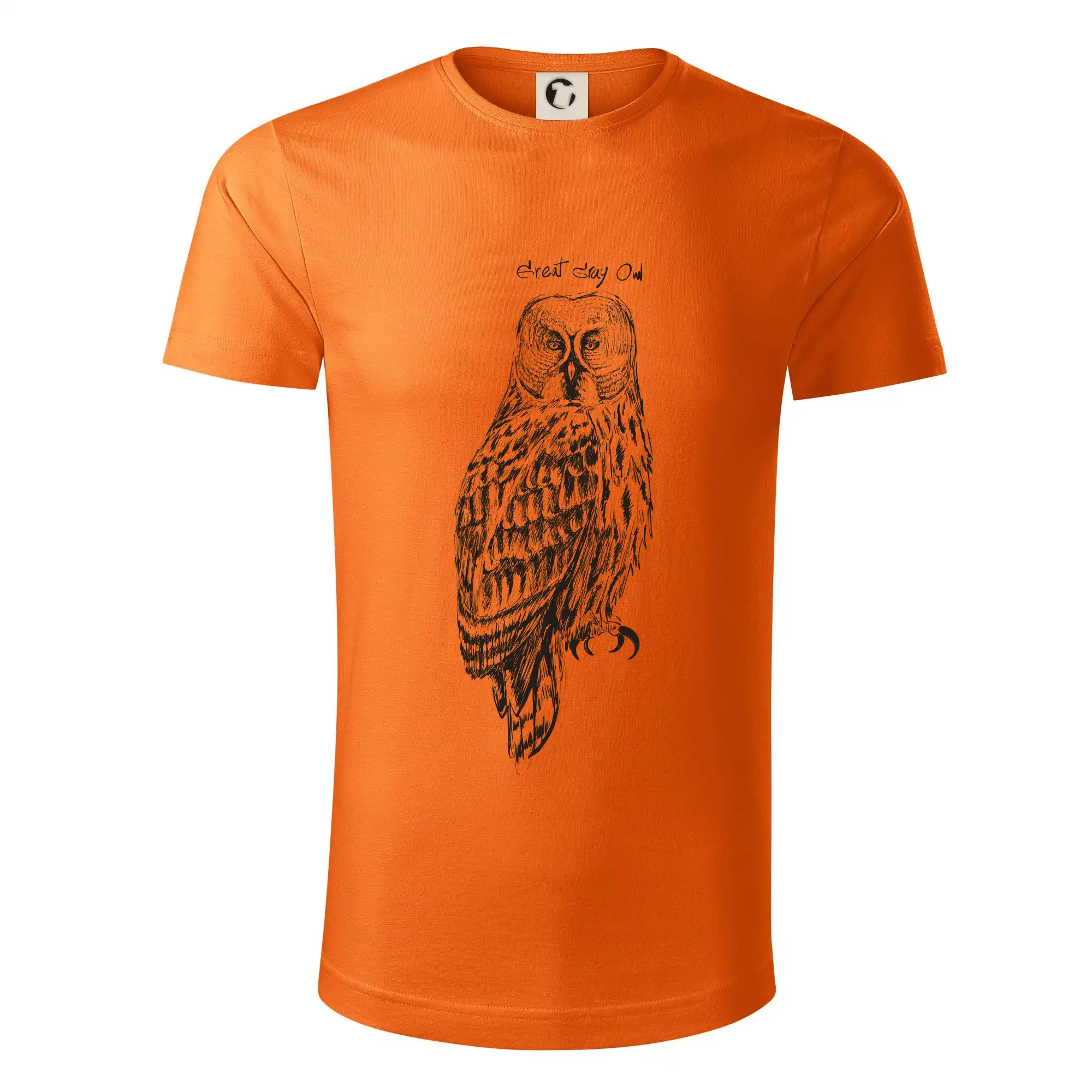 Tričká so zvieratami - Sova bradatá Barred owl - Tričko z organickej bavlny