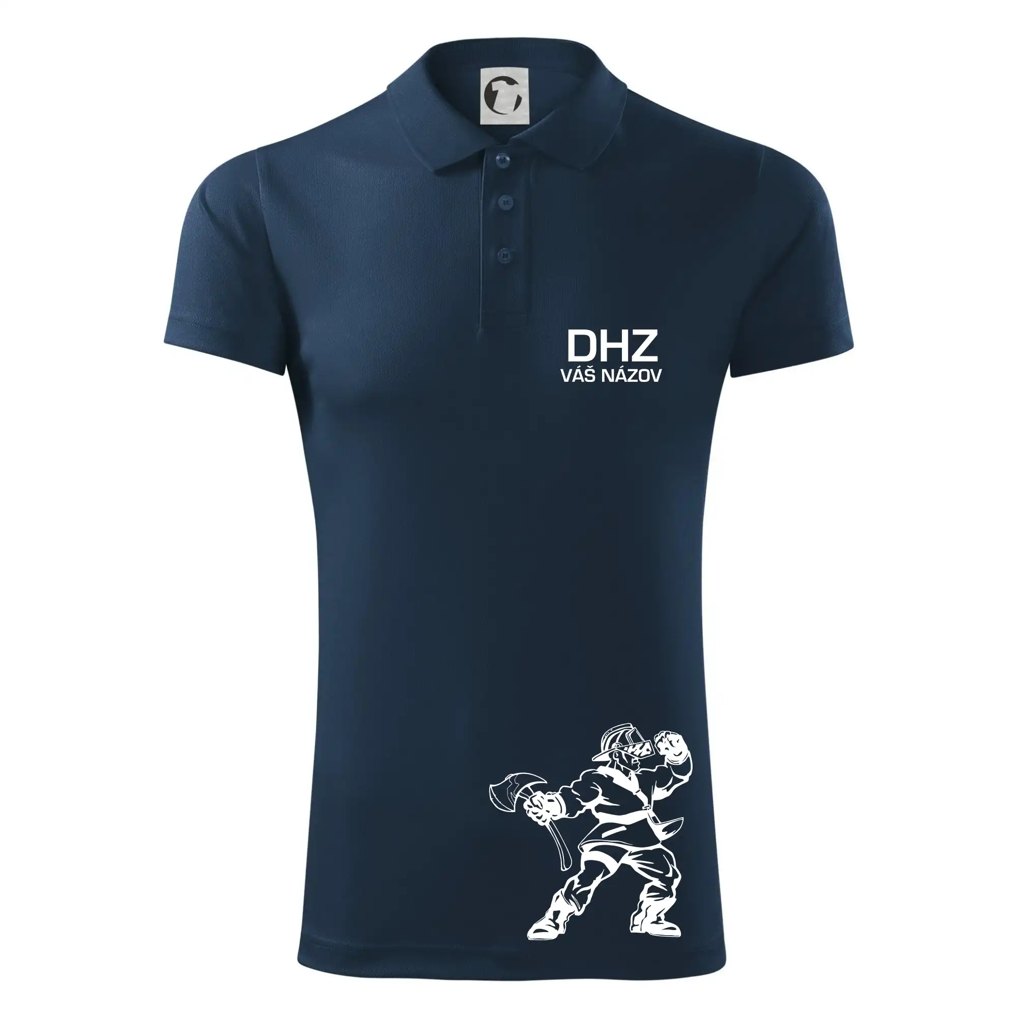 Originálne tričká pre hasičov - DHZ postava - vlastný názov - Polokošeľa Victory (športové)