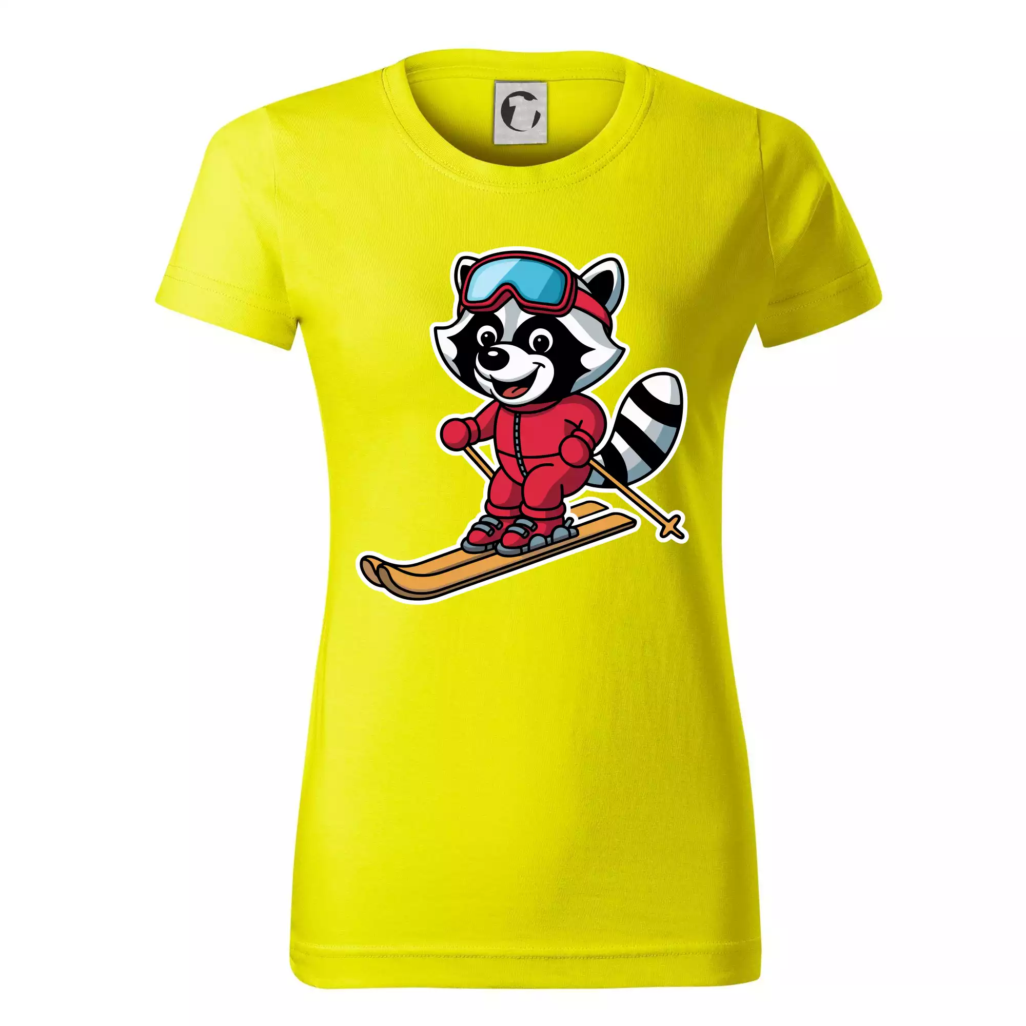 Mýval na lyžích - kreslený