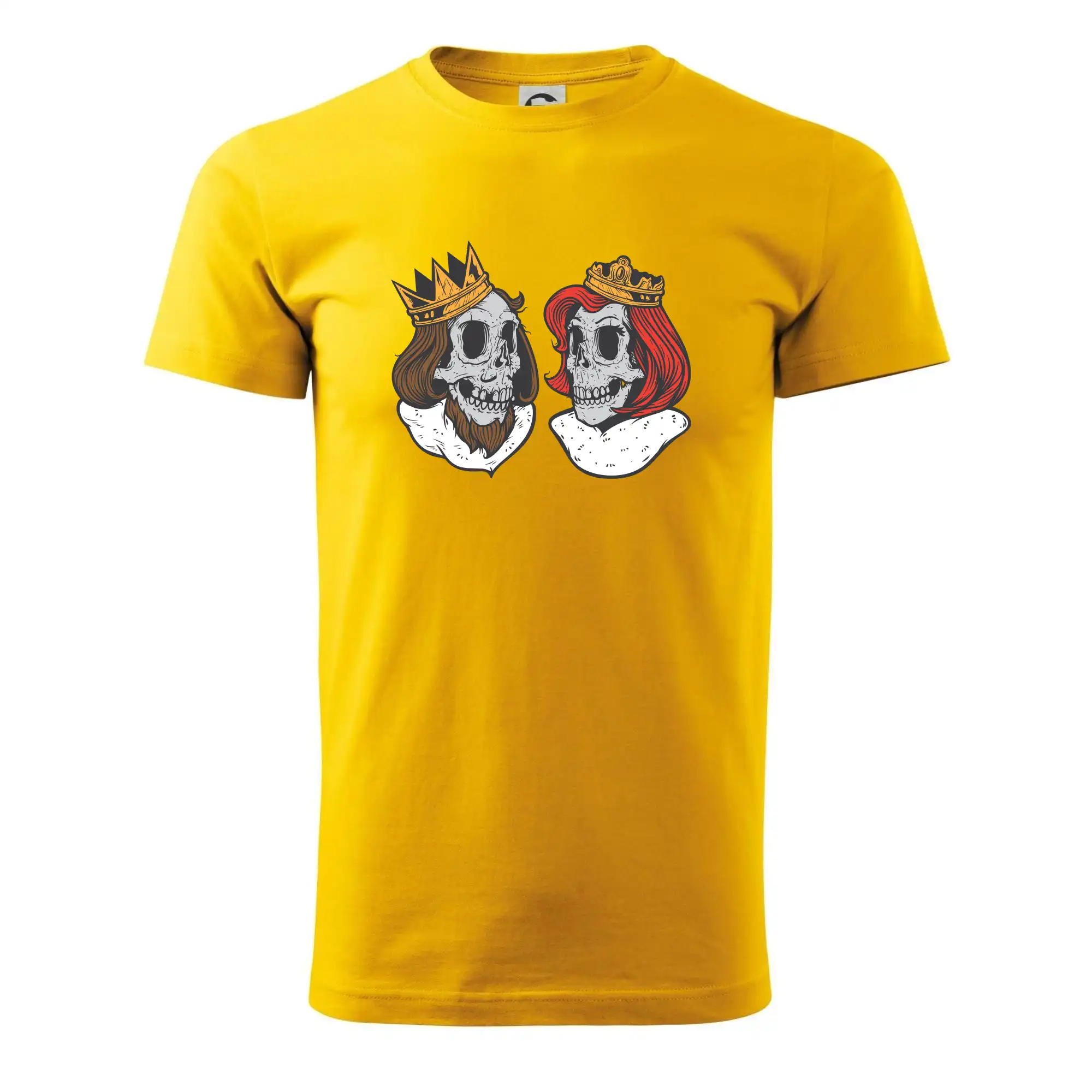 Tričká pre zamilovaných - King and queen lebky - Tričko extra veľké  (5-8XL)