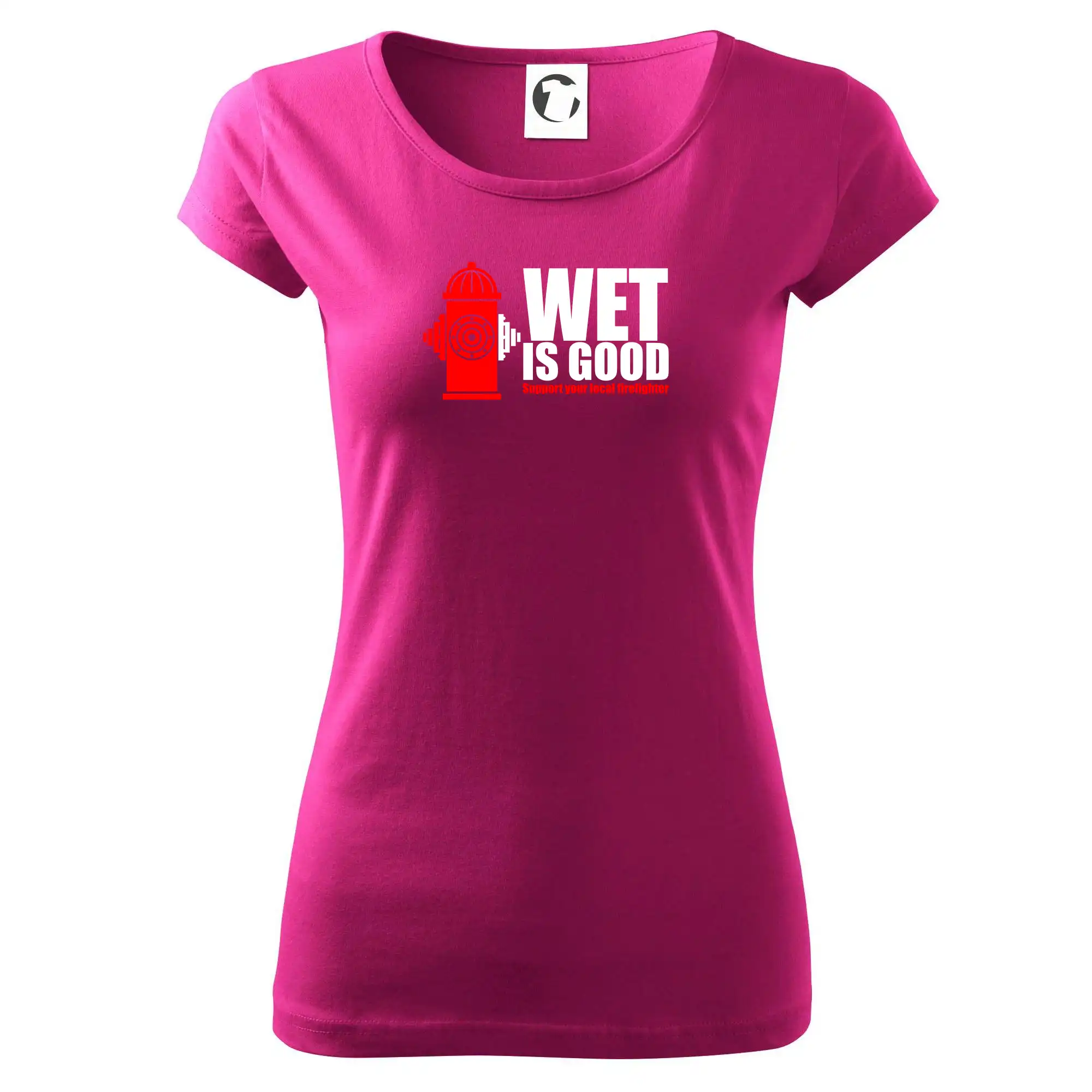 Originálne tričká pre hasičov - Wet is good - Dámske tričko Pure