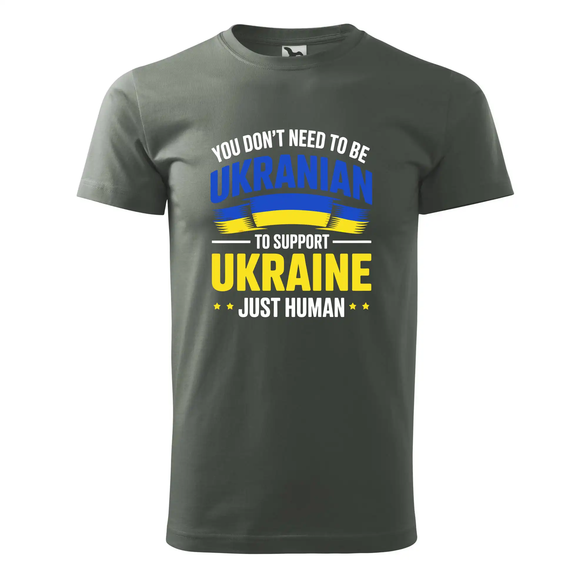 Tričká s vlajkou ukrajiny - You don't need to be Ukrainian to support Ukraine just human - Klasické pánske tričko vyššej gramáže