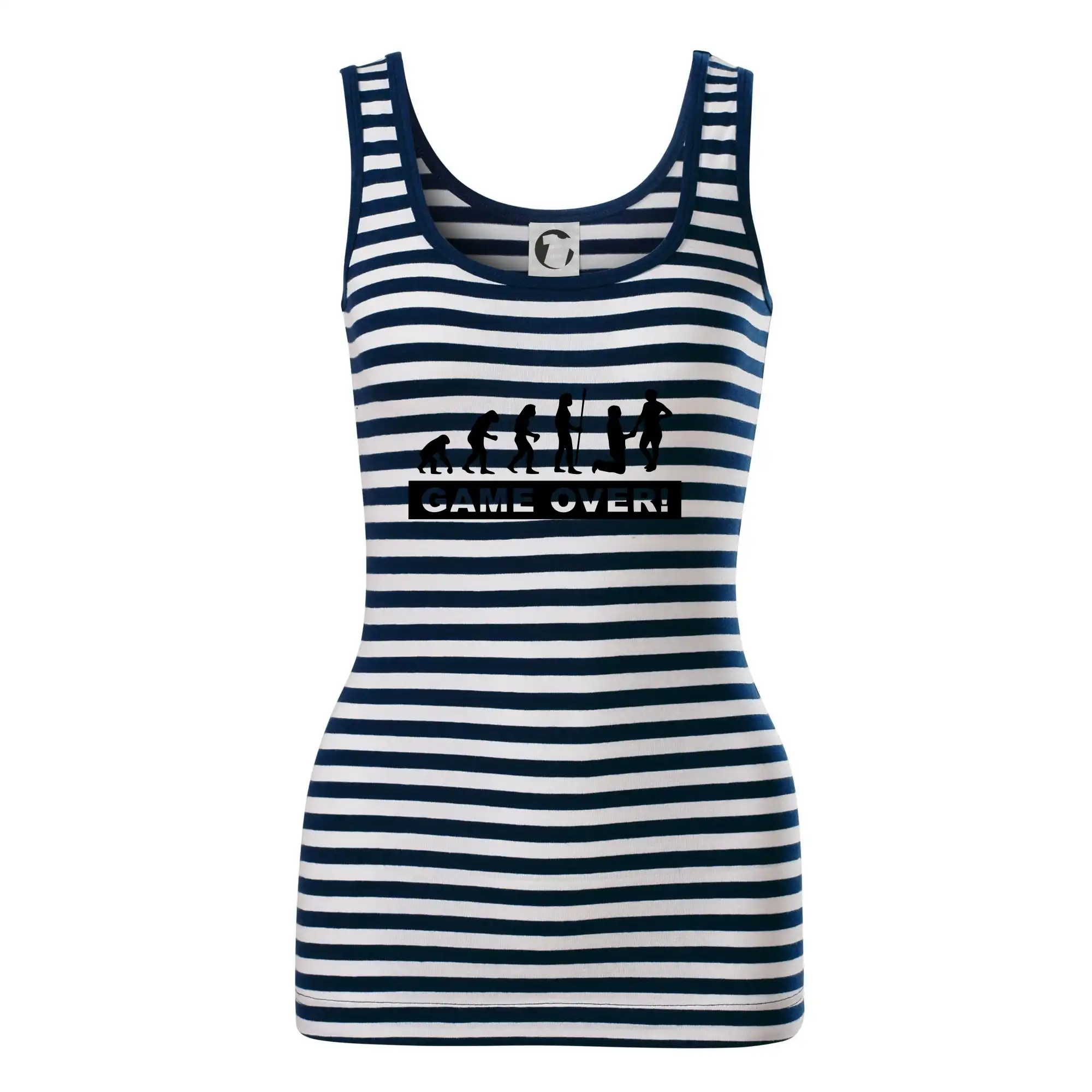 Svadobné tričká - Game over evolúcia - Sailor tielko na vodu