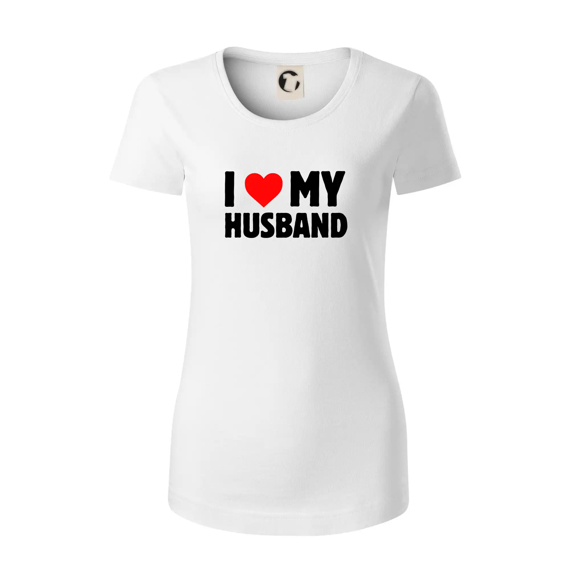 Tričká pre zamilovaných - I love my husband - Dámske tričko z organickej bavlny Origin (GOTS)