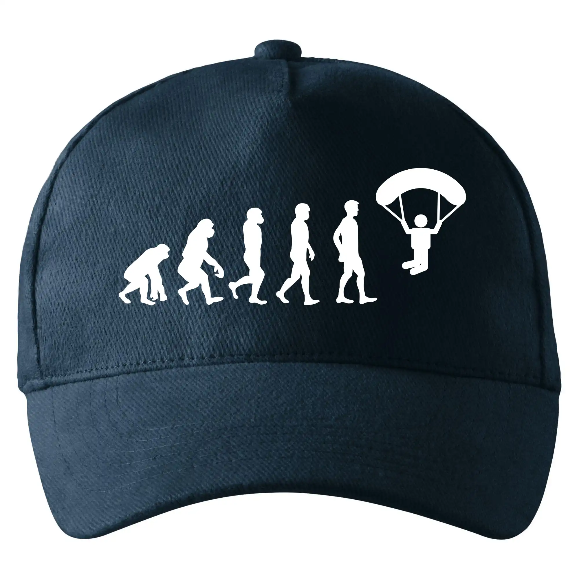 Tričká s motívom paraglidingu - Evolúcia paragliding - Šiltovka so zahnutým šiltom a mosaznou sponou