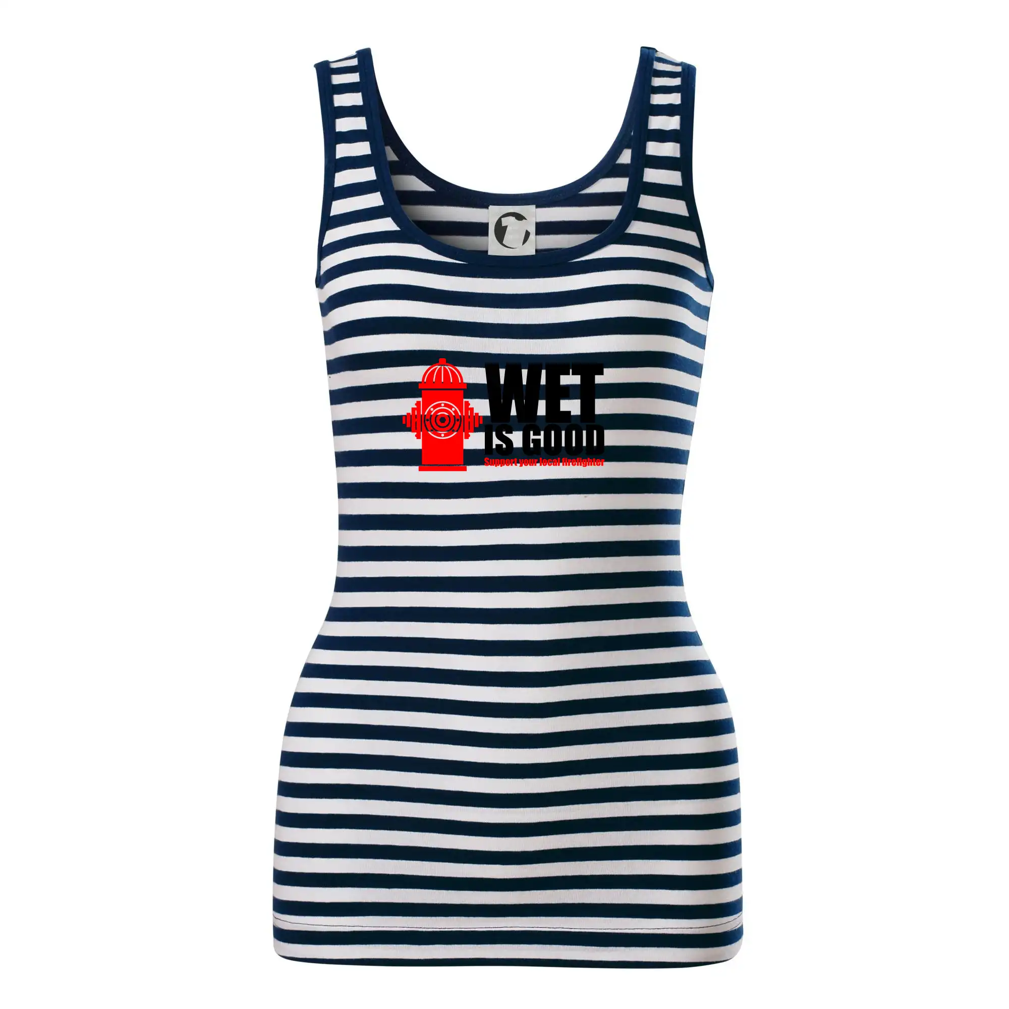 Originálne tričká pre hasičov - Wet is good - Sailor tielko na vodu