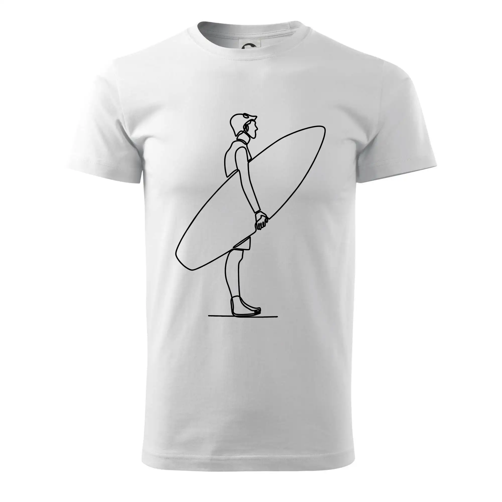 Surfař stojící jedním tahem