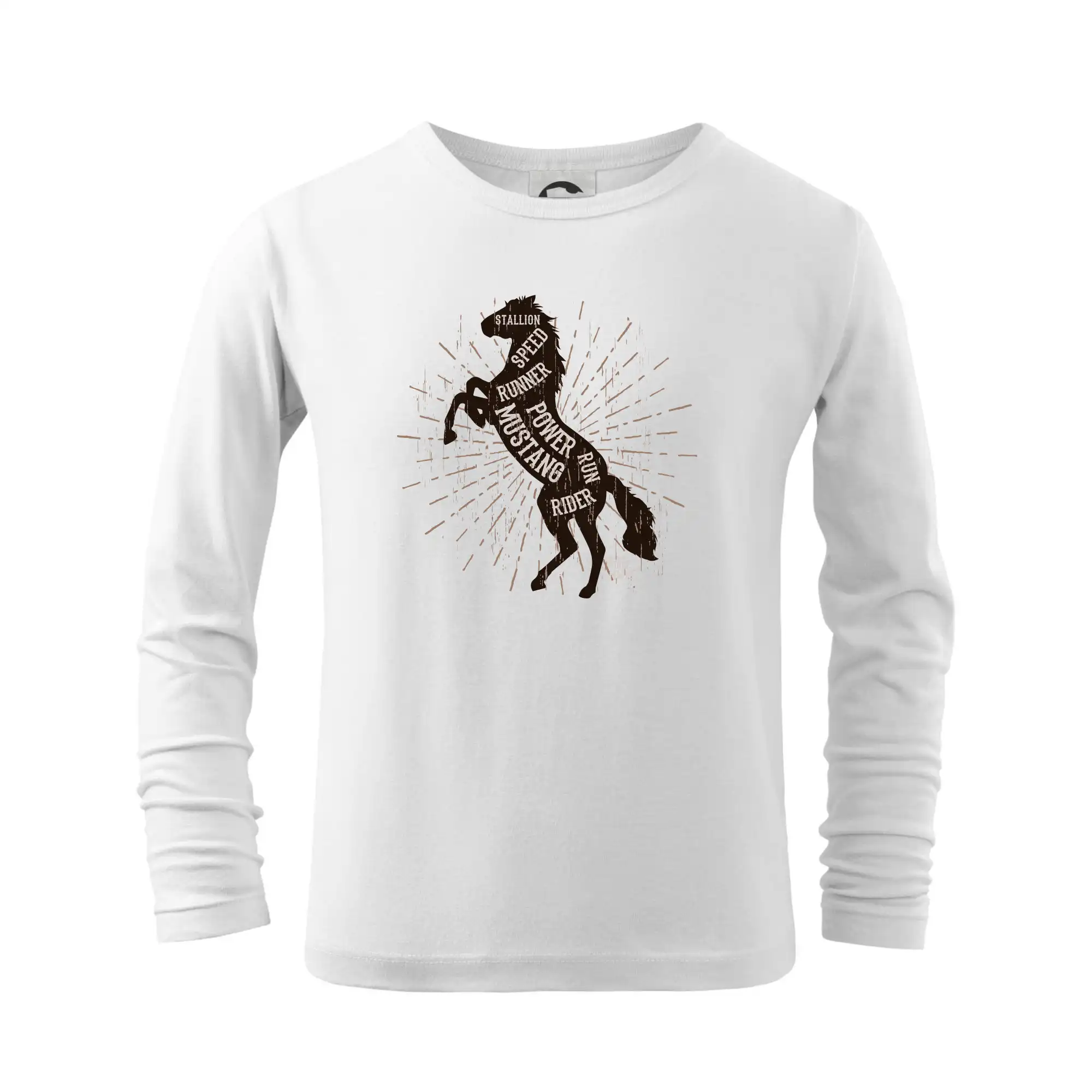 Tričká s koňmi - Horse mustang - Tričko detské Long Sleeve