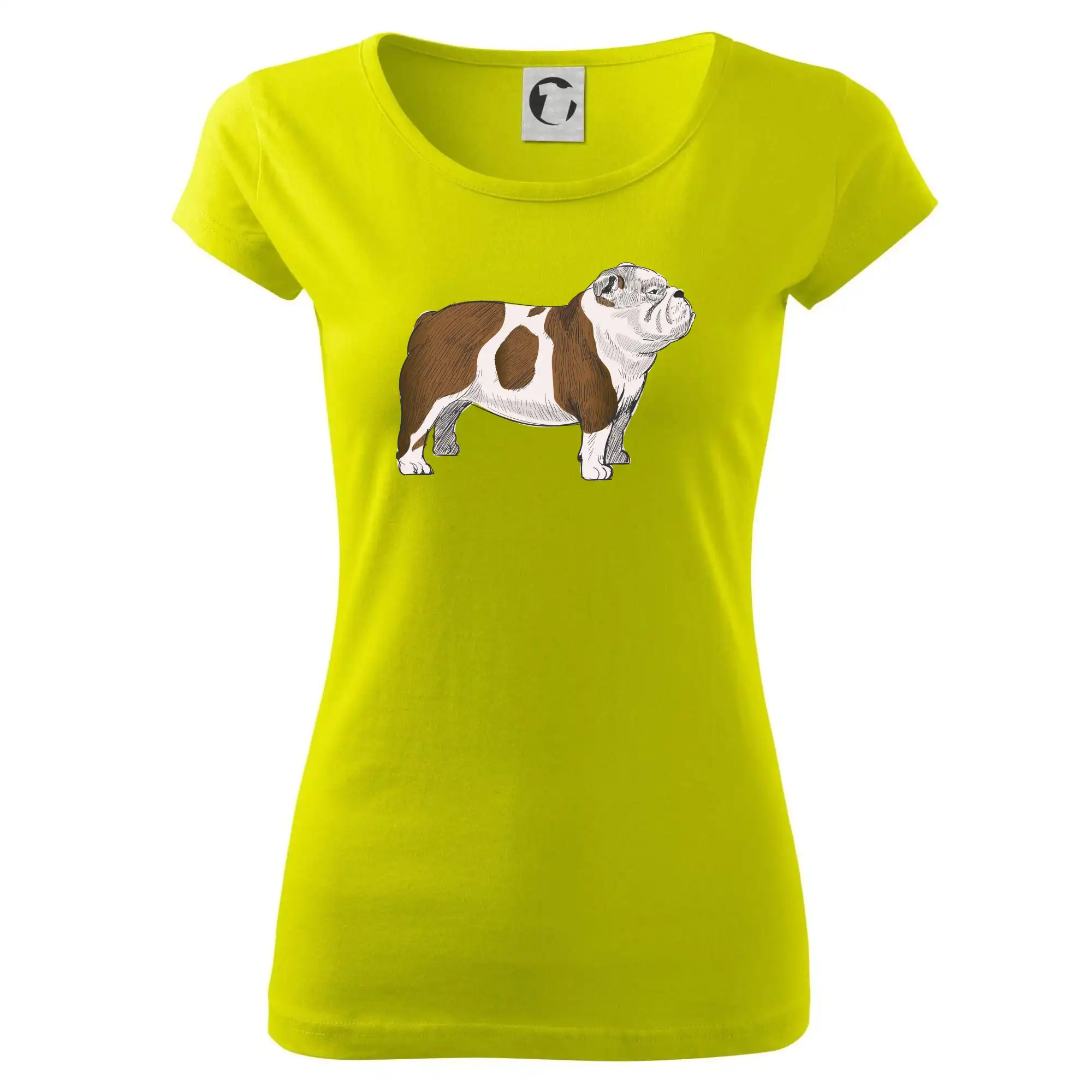 Ostatné psie plemená - Vintage English bulldog - Dámske tričko Pure