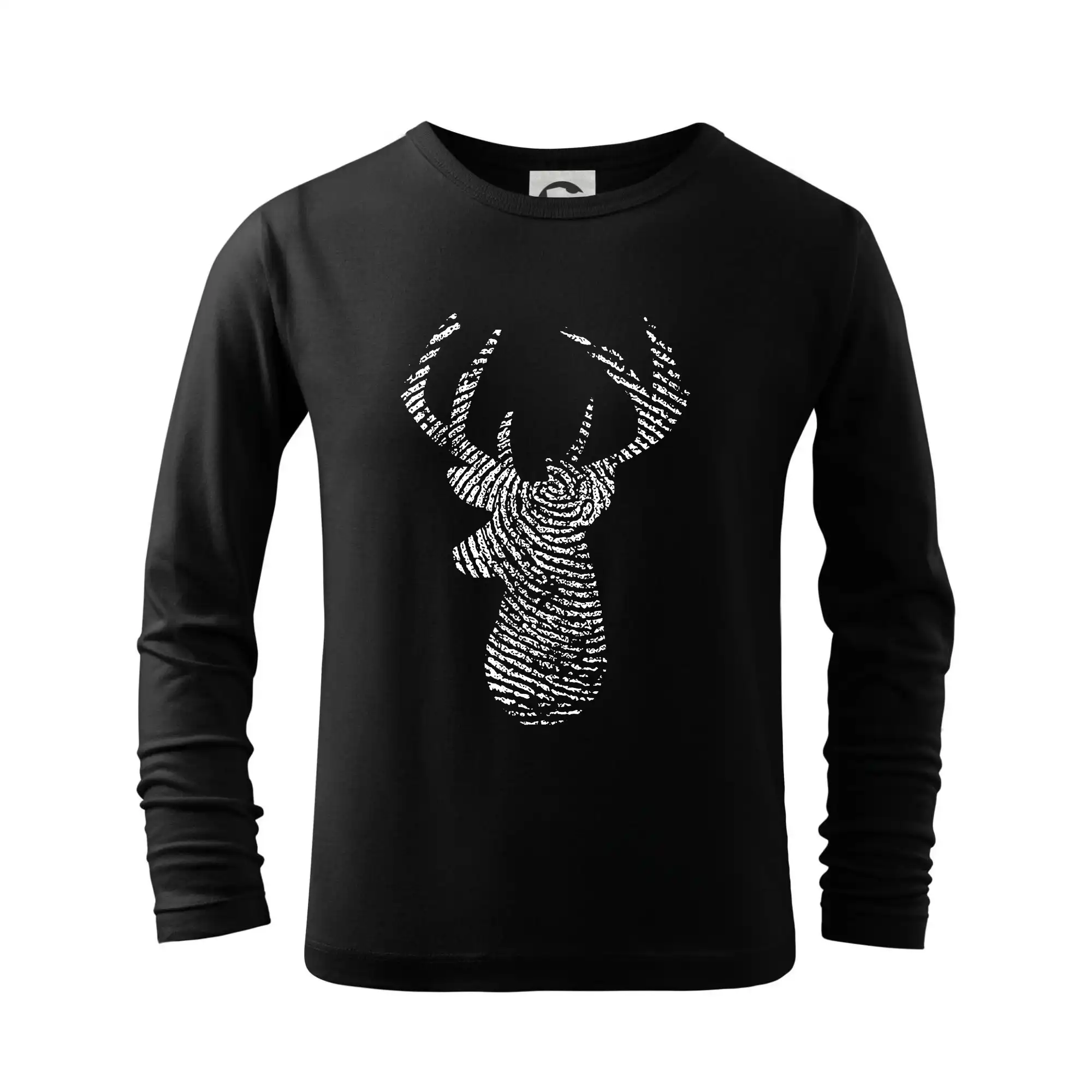 Tričká so zvieratami - Jelen otisk prstu - Tričko detské Long Sleeve