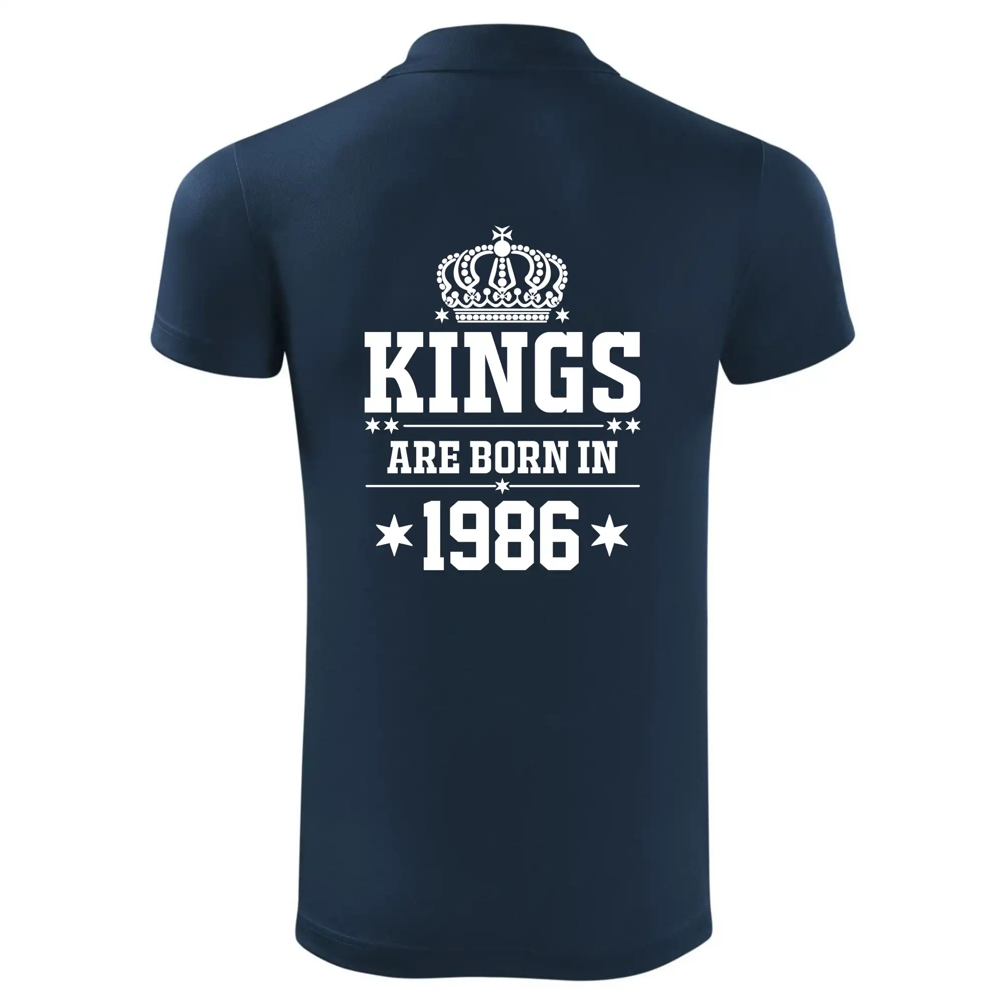 Trička s ročníkom 1986 - Kings are born in 1986 - Polokošeľa Victory (športové)
