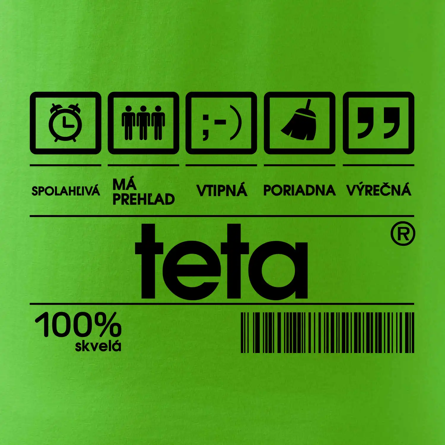 Čiarový kód - teta