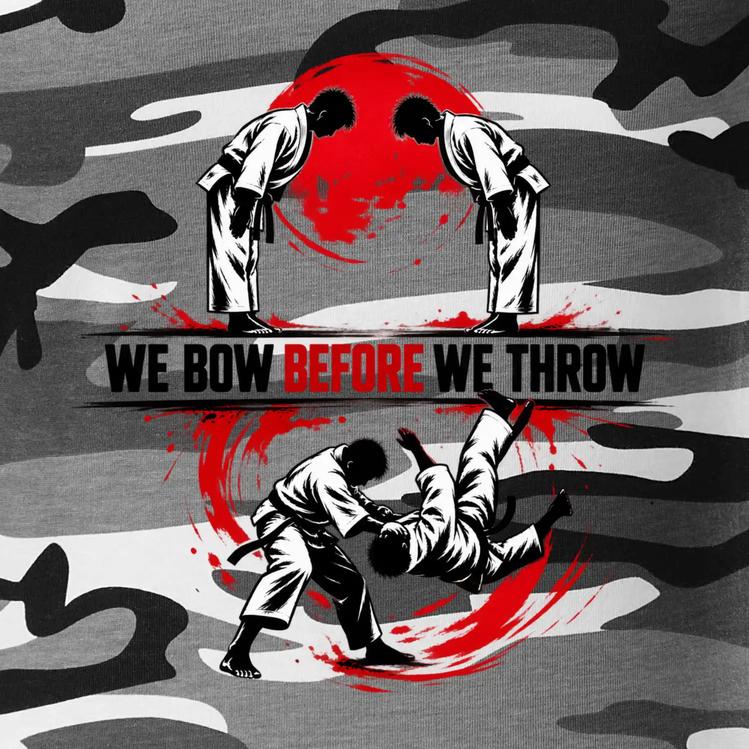 We bow before we throw judo
