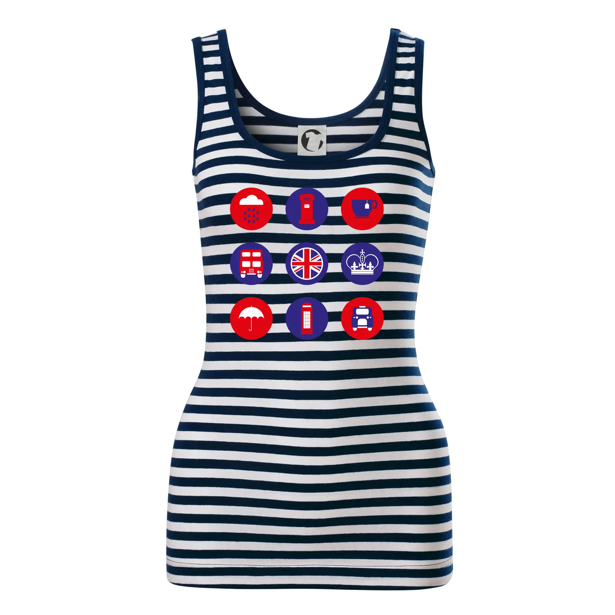 Tričká Anglicko - Anglicko symboly v kruhoch - Sailor tielko na vodu
