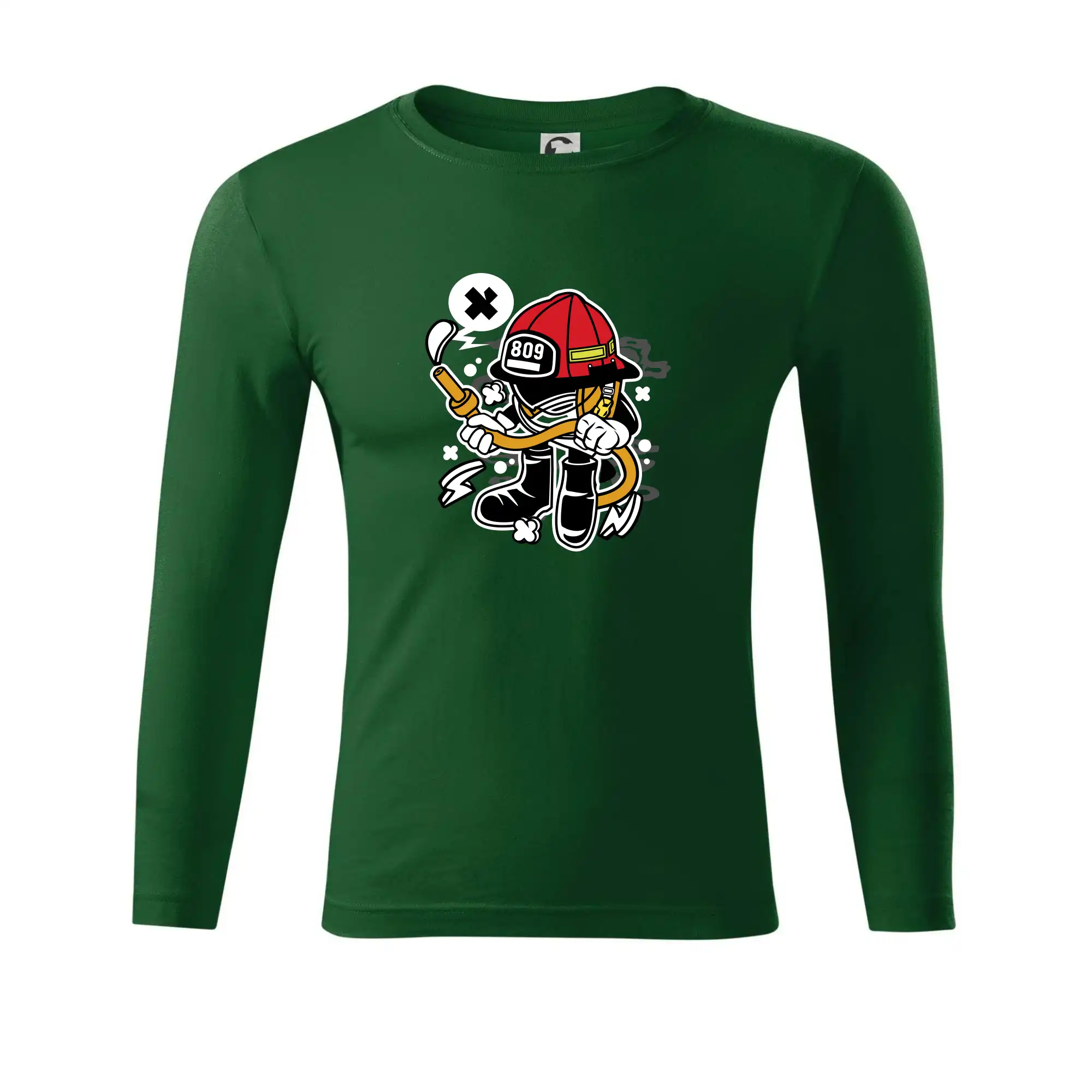 Originálne tričká pre hasičov - Fajrákmen - Tričko Progress s dlhým rukávom