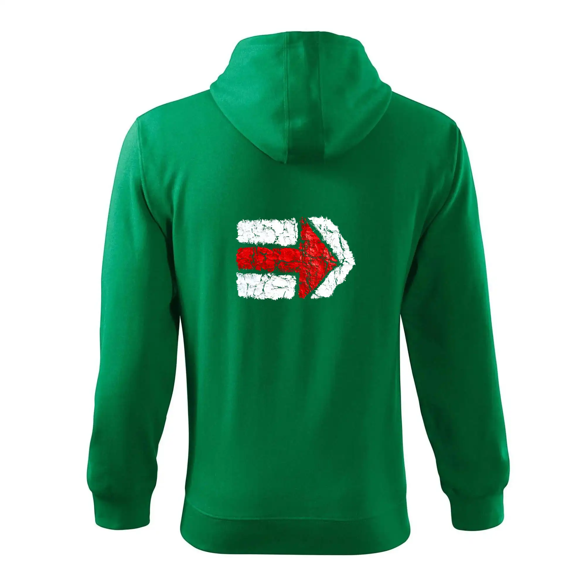 Trička na kempovanie - Párová turistická značka červená - Mikina s kapucňou na zips trendy zipper