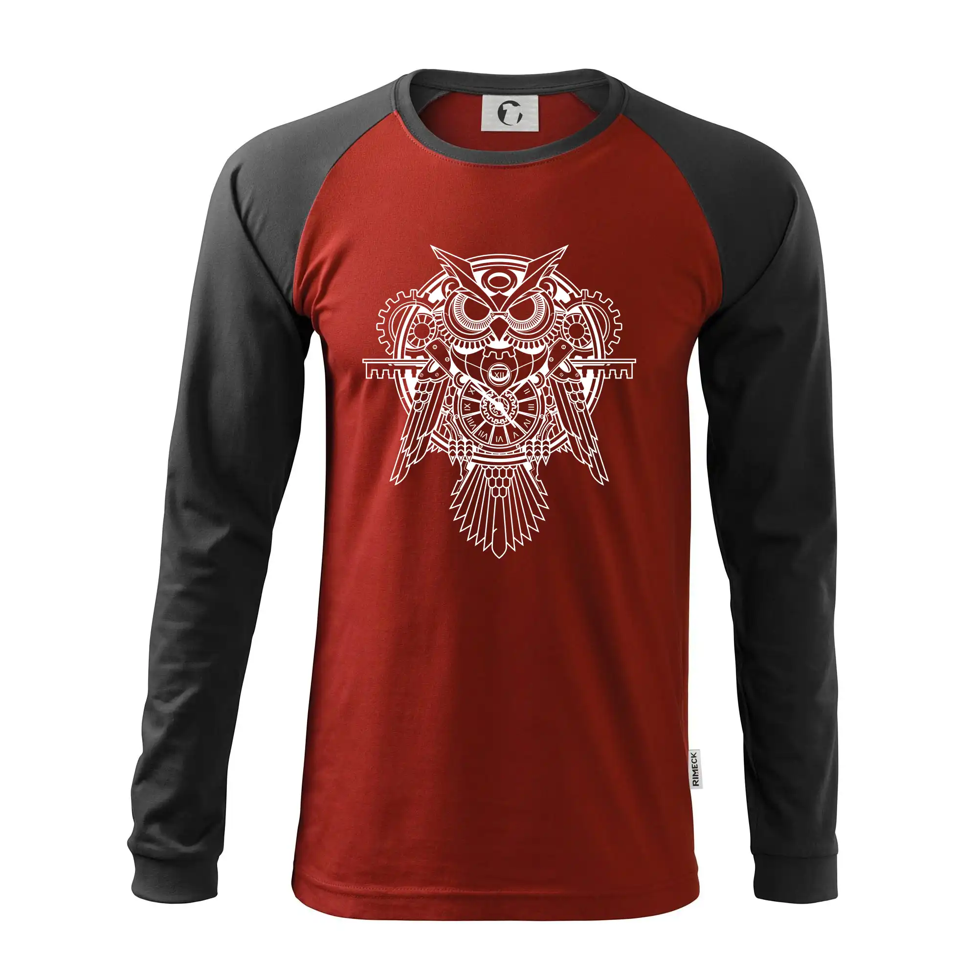 Steampunk sova černobílá