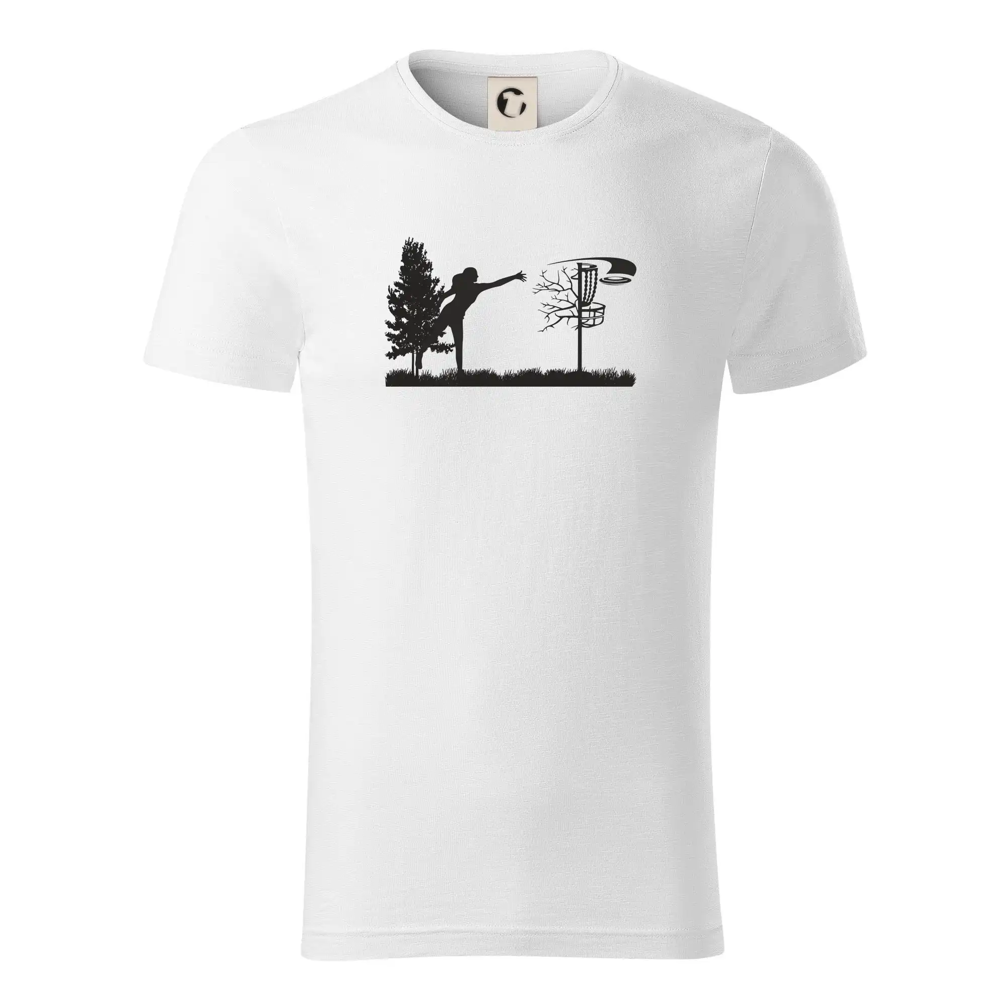Disc golf - žena černý obrázek