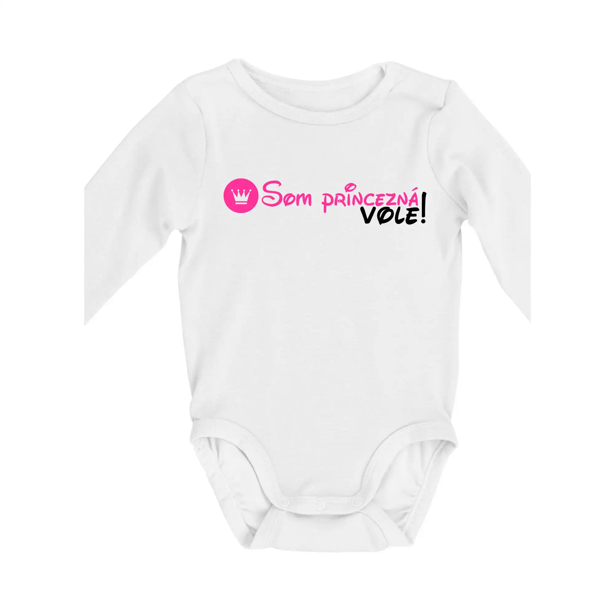 Tričká na párty - Som princezná Vole! - Body dojčenské s dlhým rukávom