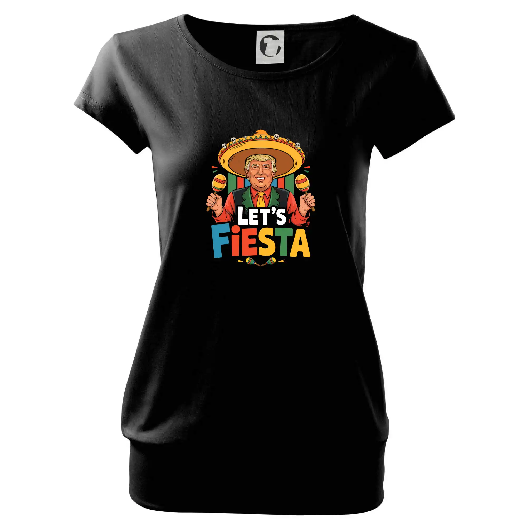 Politické tričká - Trump Lets Fiesta - Voľné tričko city