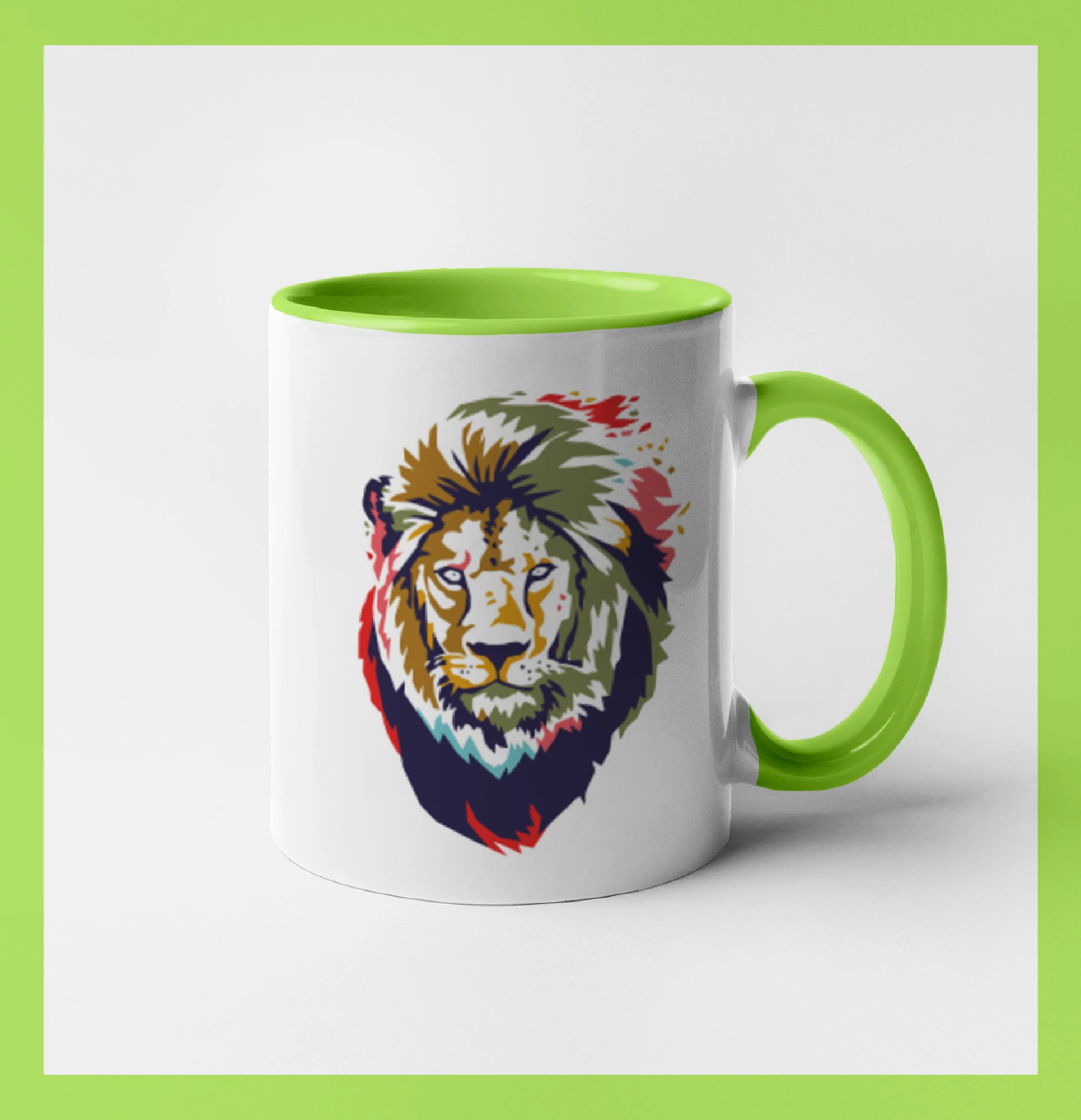 Hlava lva kreslená jednoduchá