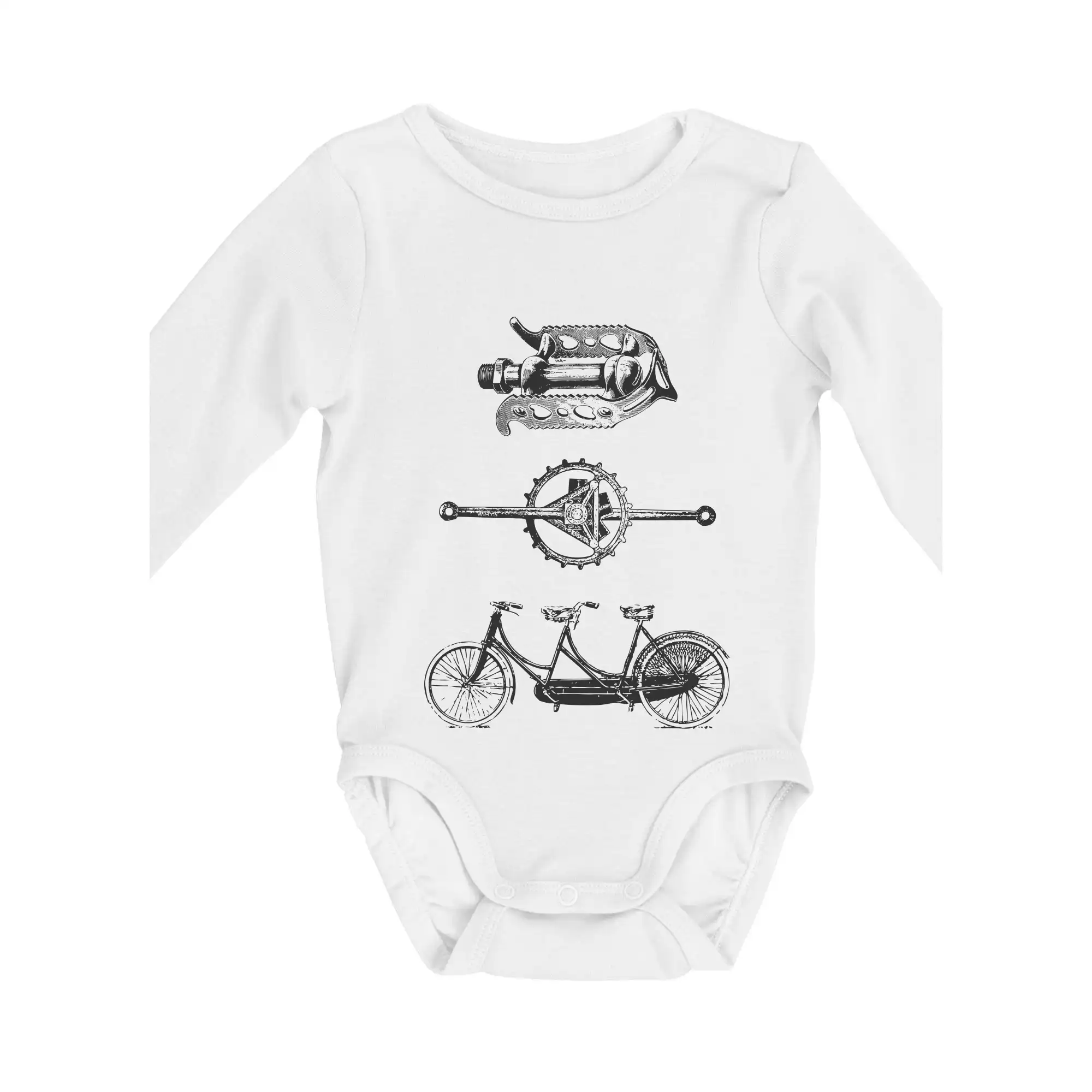 Tričko ako darček pre cyklistu - Cycling vintage - Body dojčenské s dlhým rukávom
