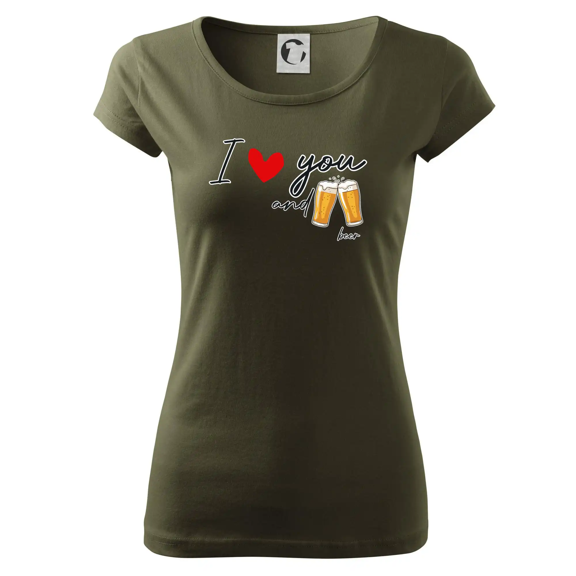 Vtipná tričká pre pivárov - I love beer and beer - Dámske tričko Pure