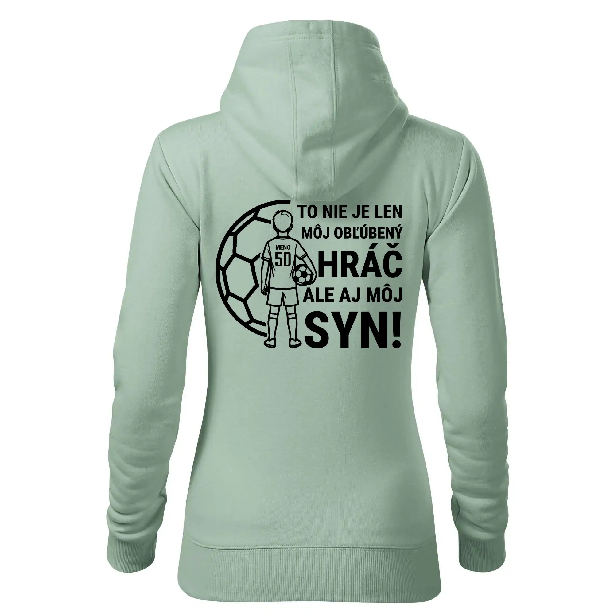 Futbalová mama - Jeden syn (vaše meno a číslo)