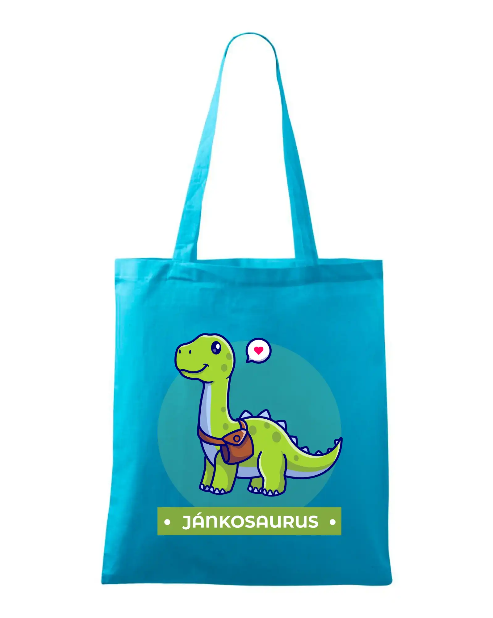 Detské tričká, mikiny a body s originálnymi potlačami | Veselé motívy pre chlapcov aj dievčatá - Dinosaurie mená - zelený dinosaurus - Taška bavlnená