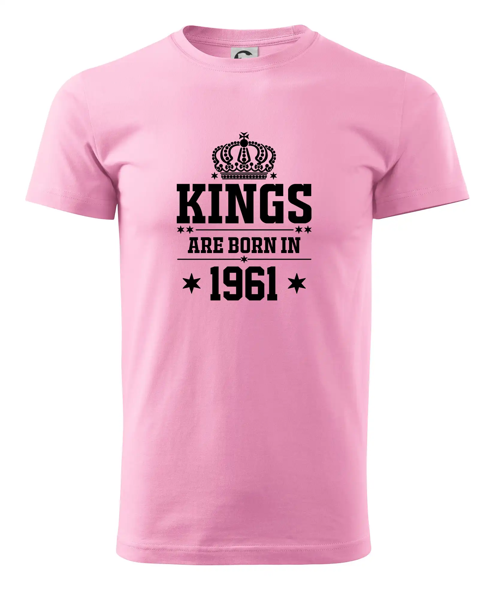 Trička s ročníkom 1961 - Kings are born in 1961 - Pánske tričko nižšej gramáže