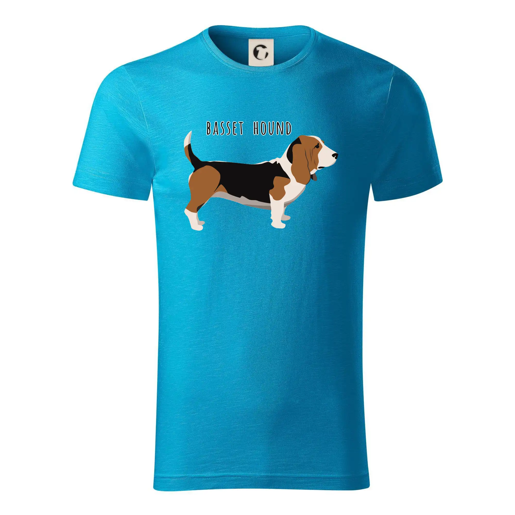 Baset na tričku - Basset hound pes s nápisom - Tričko z organickej bavlny