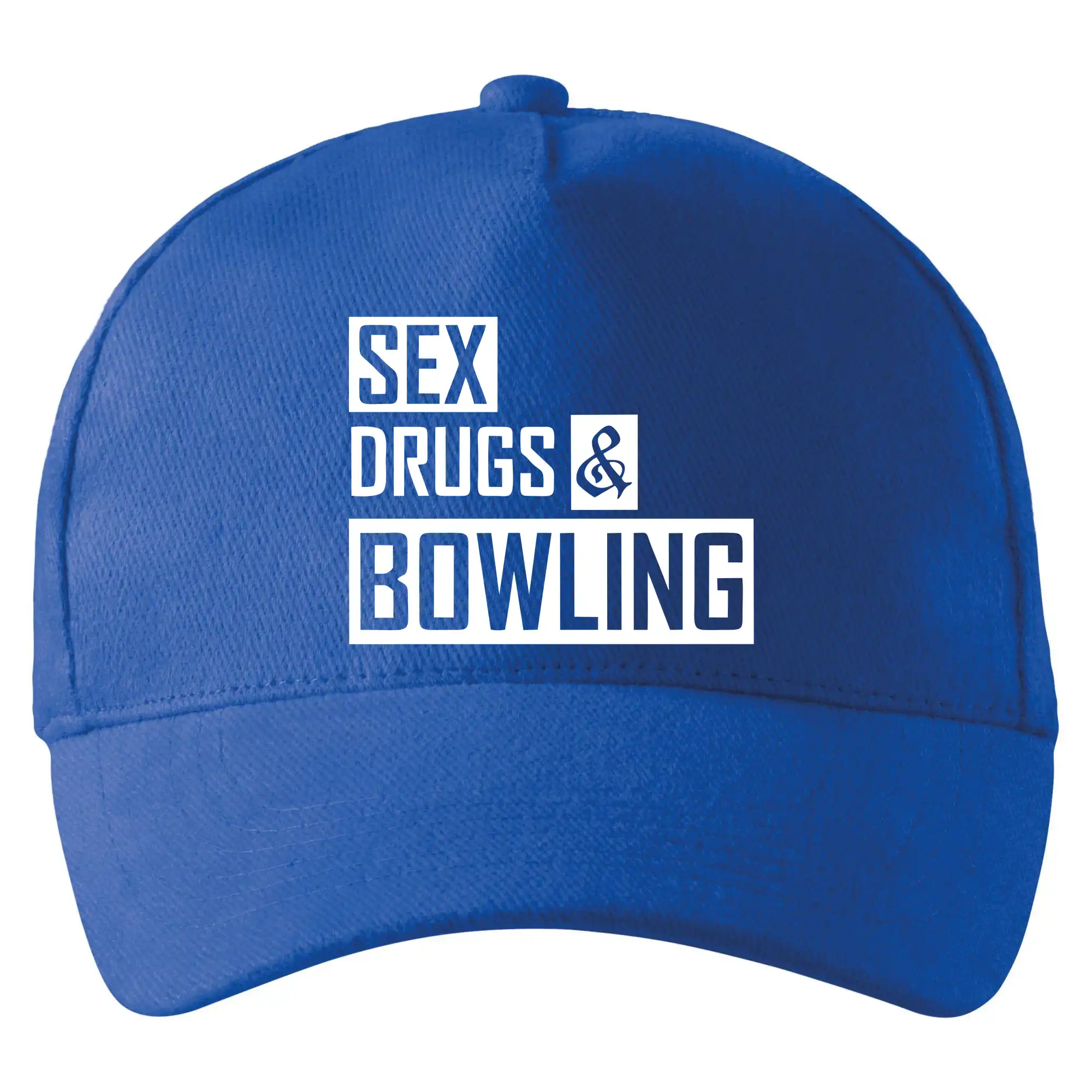 Tričká Bowling - Sex drugs bowling - Šiltovka so zahnutým šiltom a mosaznou sponou