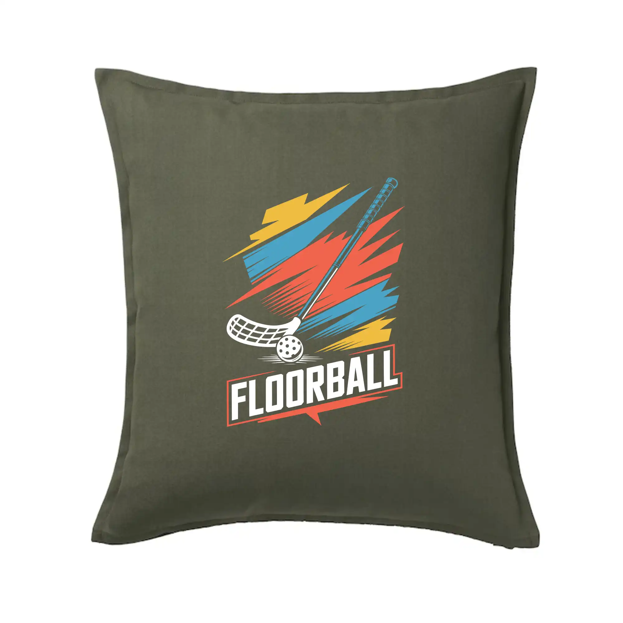 Florbalové tričká - Floorball - farby a hokejka - Vankúš 50x50