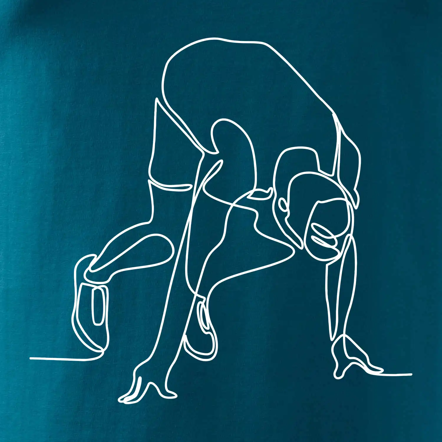 Běžec na startu jedním tahem