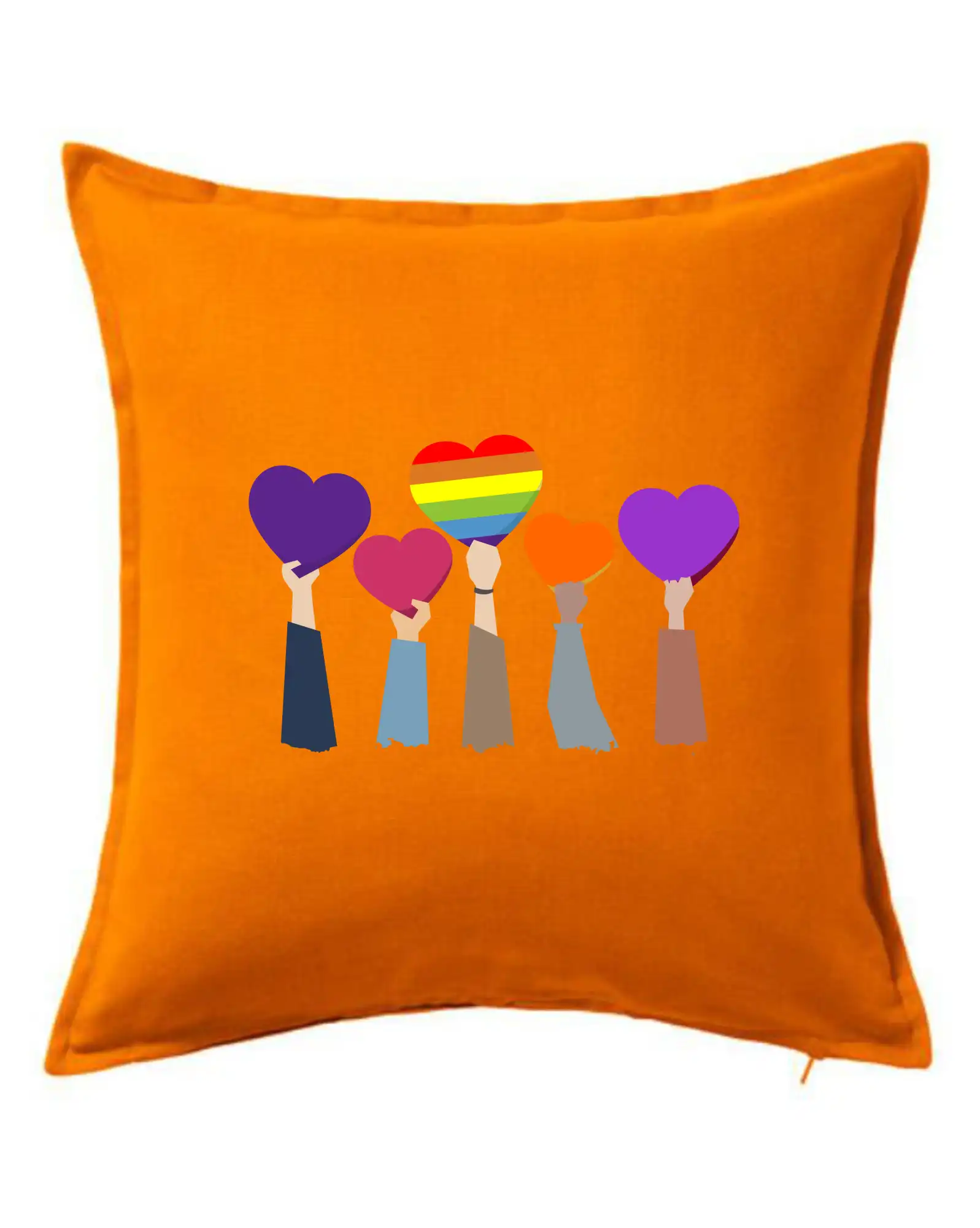 Tričká pre LGBT a Queer komunitu - LGBT ruky srdce - Vankúš 50x50