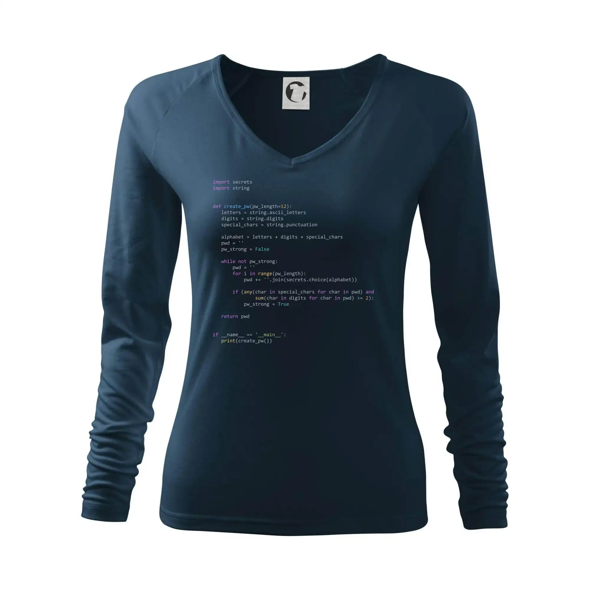 Tričká pre ajťákov - Python Generátor hesiel - Tričko dámske Elegance