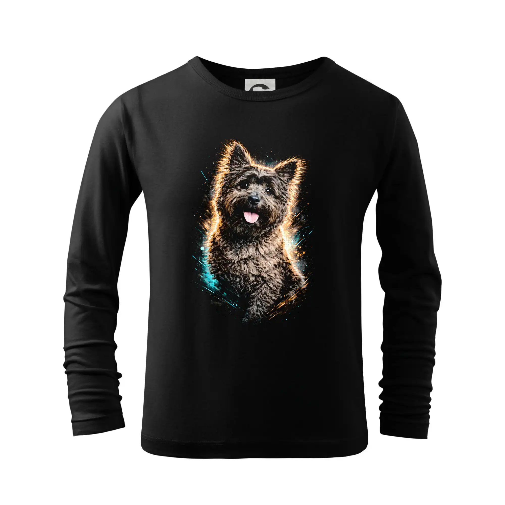 Ostatné psie plemená - Obrázok poltón Cairn teriér - Tričko detské Long Sleeve
