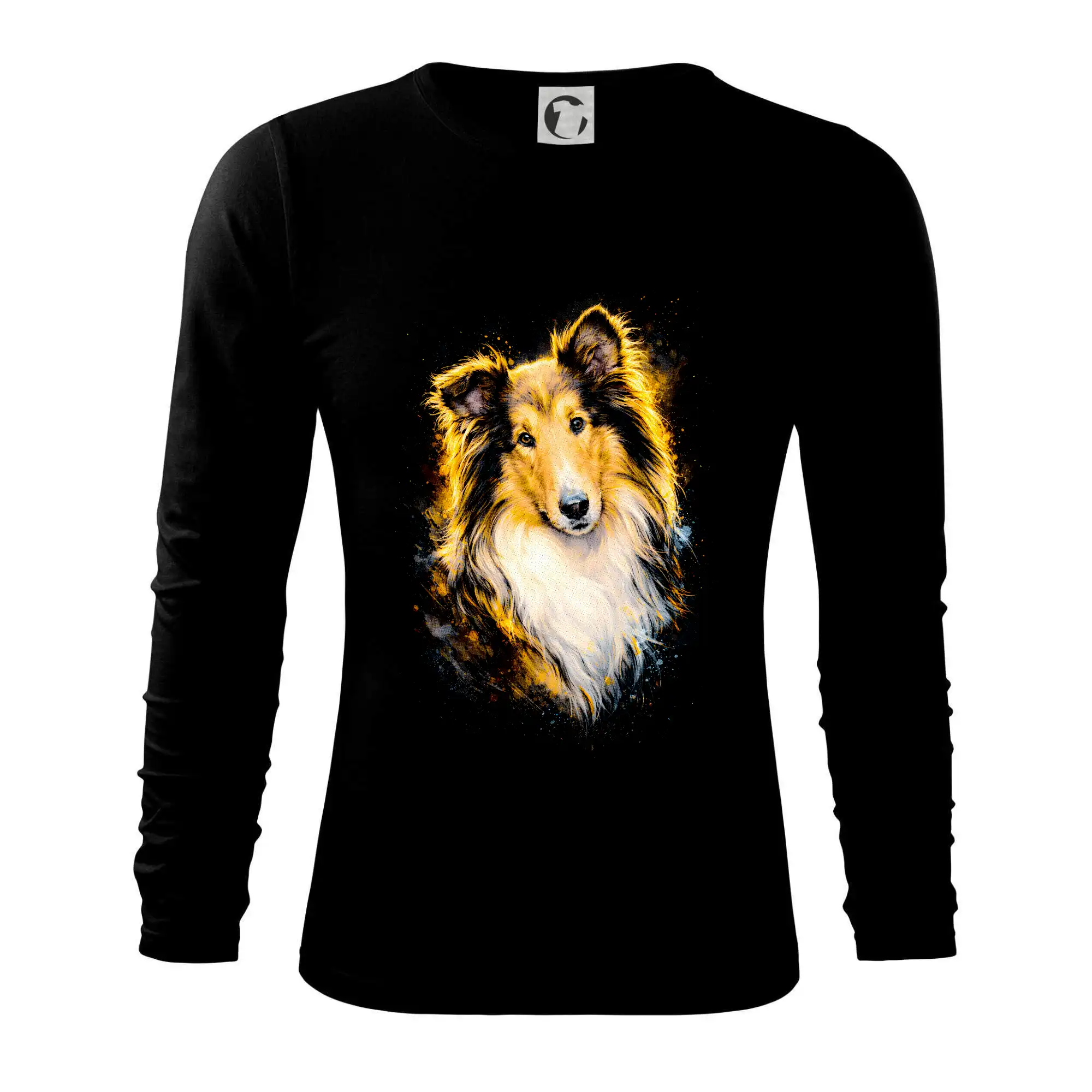 Ostatné psie plemená - Obrázok poltón Šeltia hlava - Tričko s dlhým rukávom FIT-T long sleeve