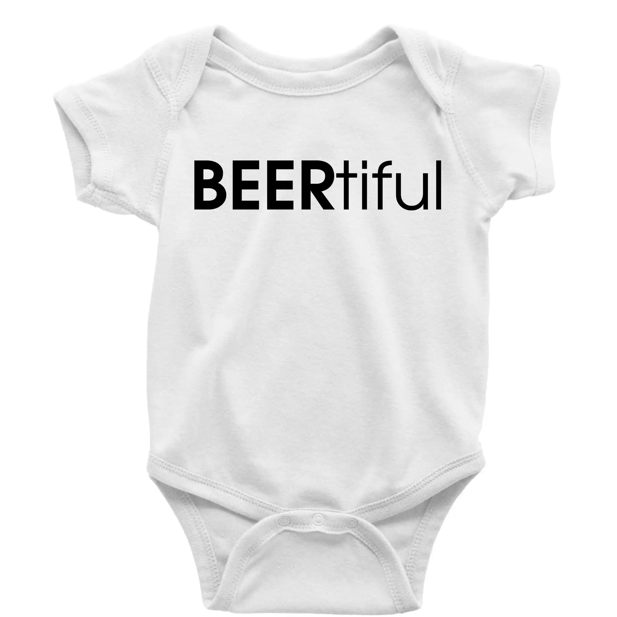 Vtipná tričká pre pivárov - Pivné nápisy BEERrtiful - Body dojčenské s krátkym rukávom