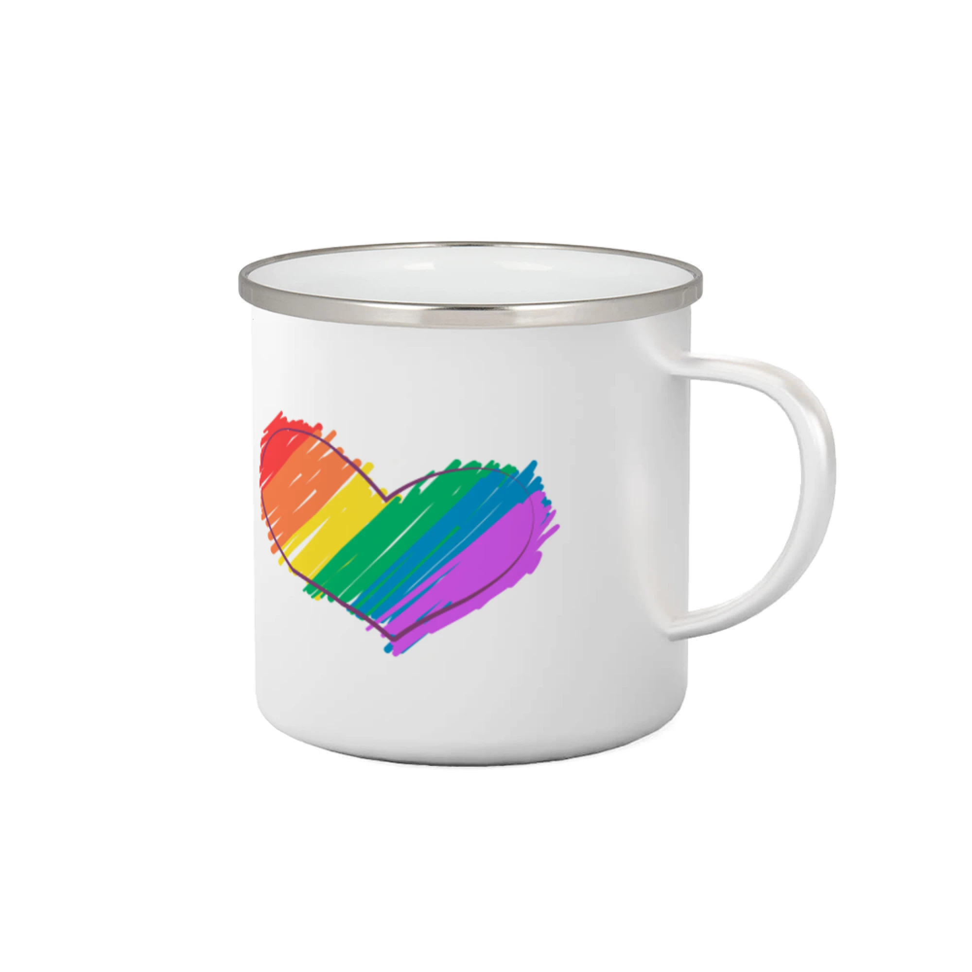 Tričká pre LGBT a Queer komunitu - Srdce pokreslené - Plecháčik