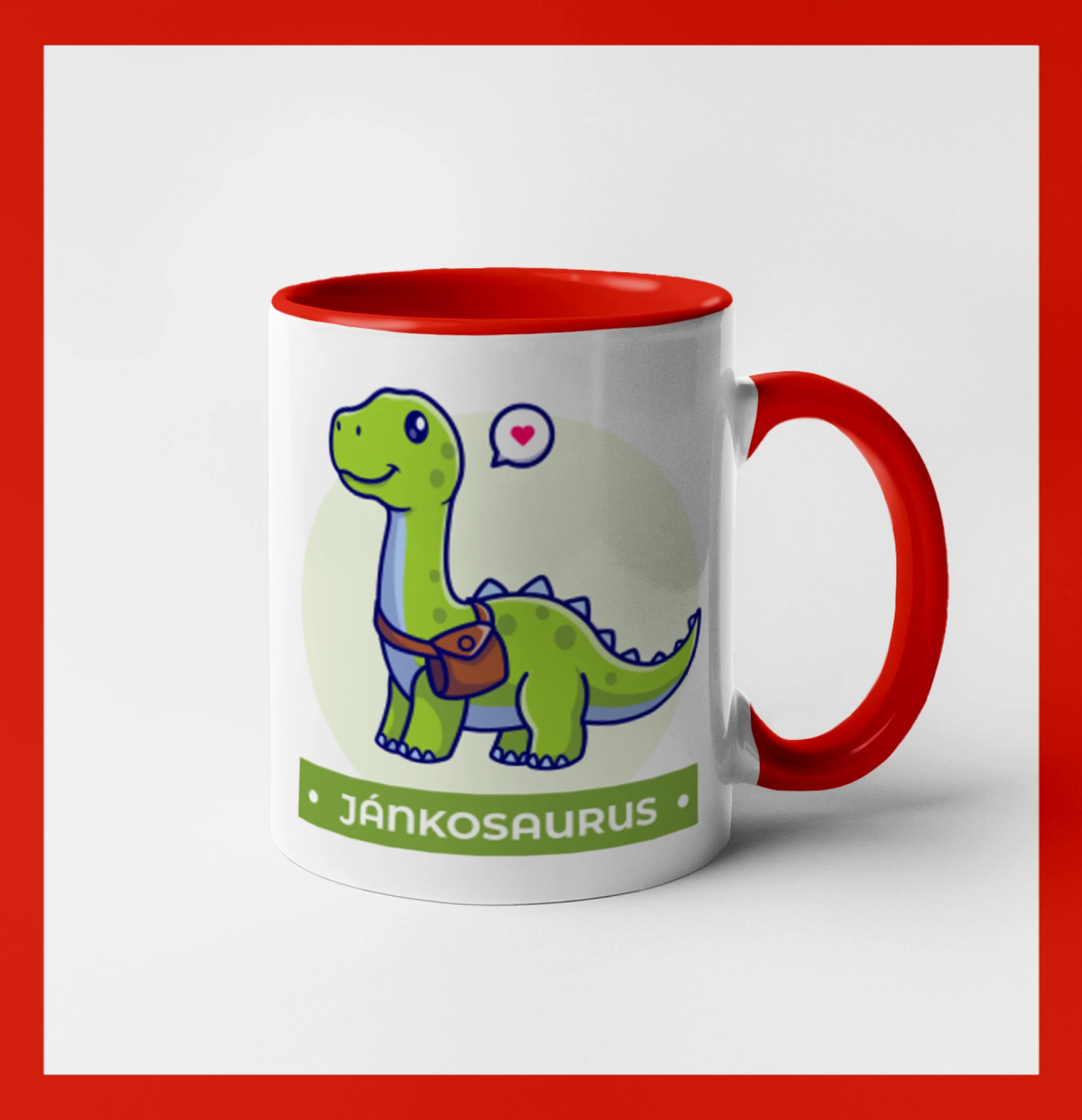 Detské tričká, mikiny a body s originálnymi potlačami | Veselé motívy pre chlapcov aj dievčatá - Dinosaurie mená - zelený dinosaurus - Hrnček 