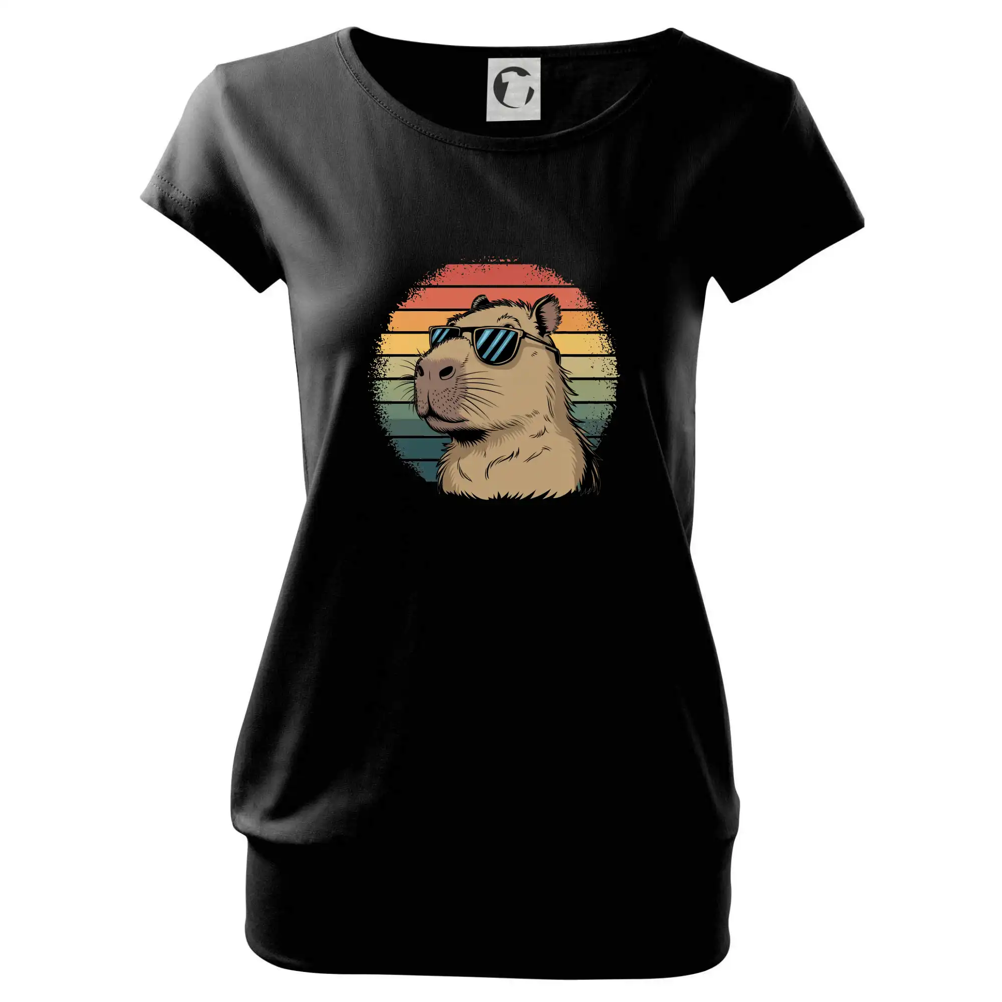 Tričká so zvieratami - Capybara v okuliaroch - Voľné tričko city