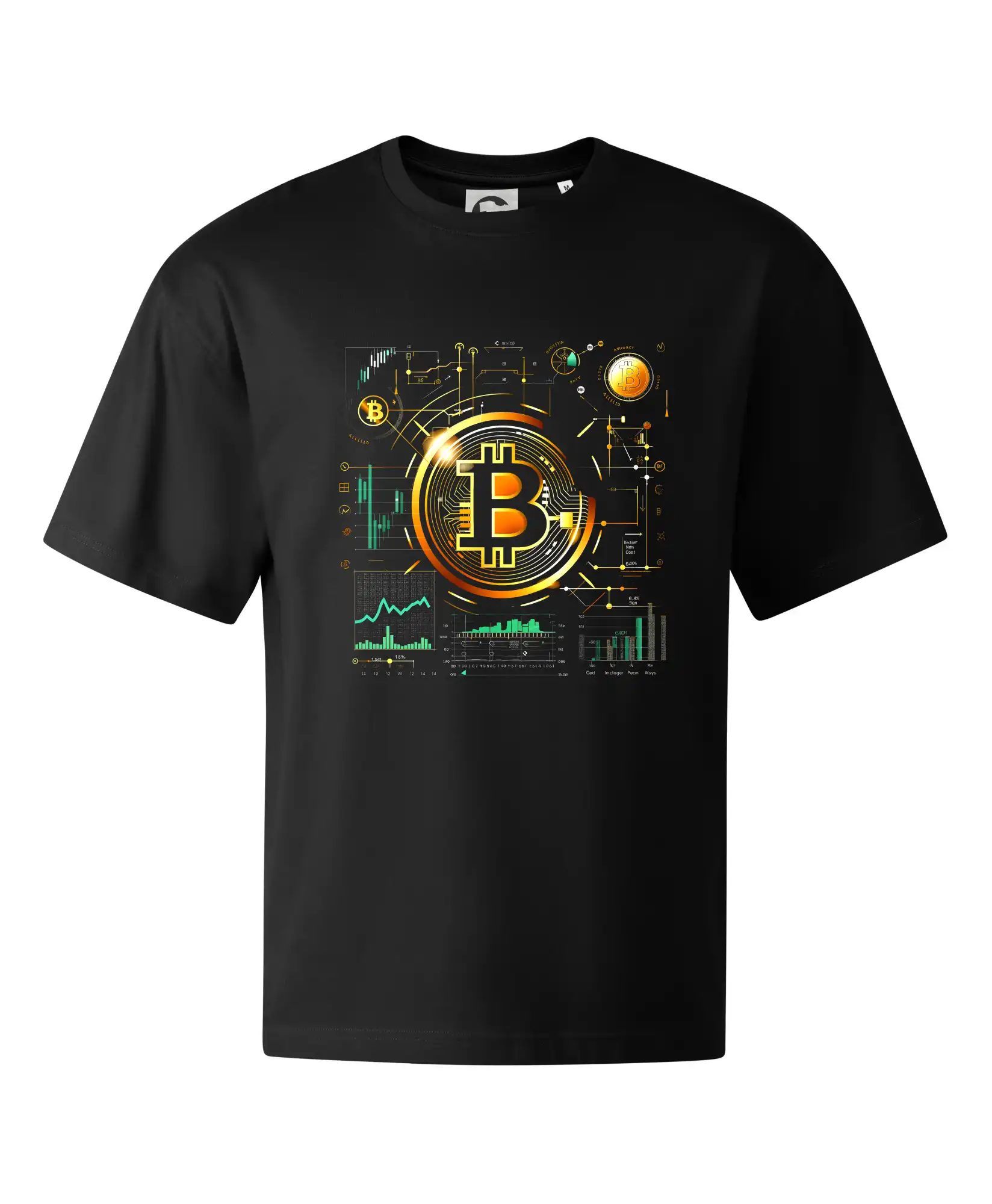 Bitcoin logo s grafy