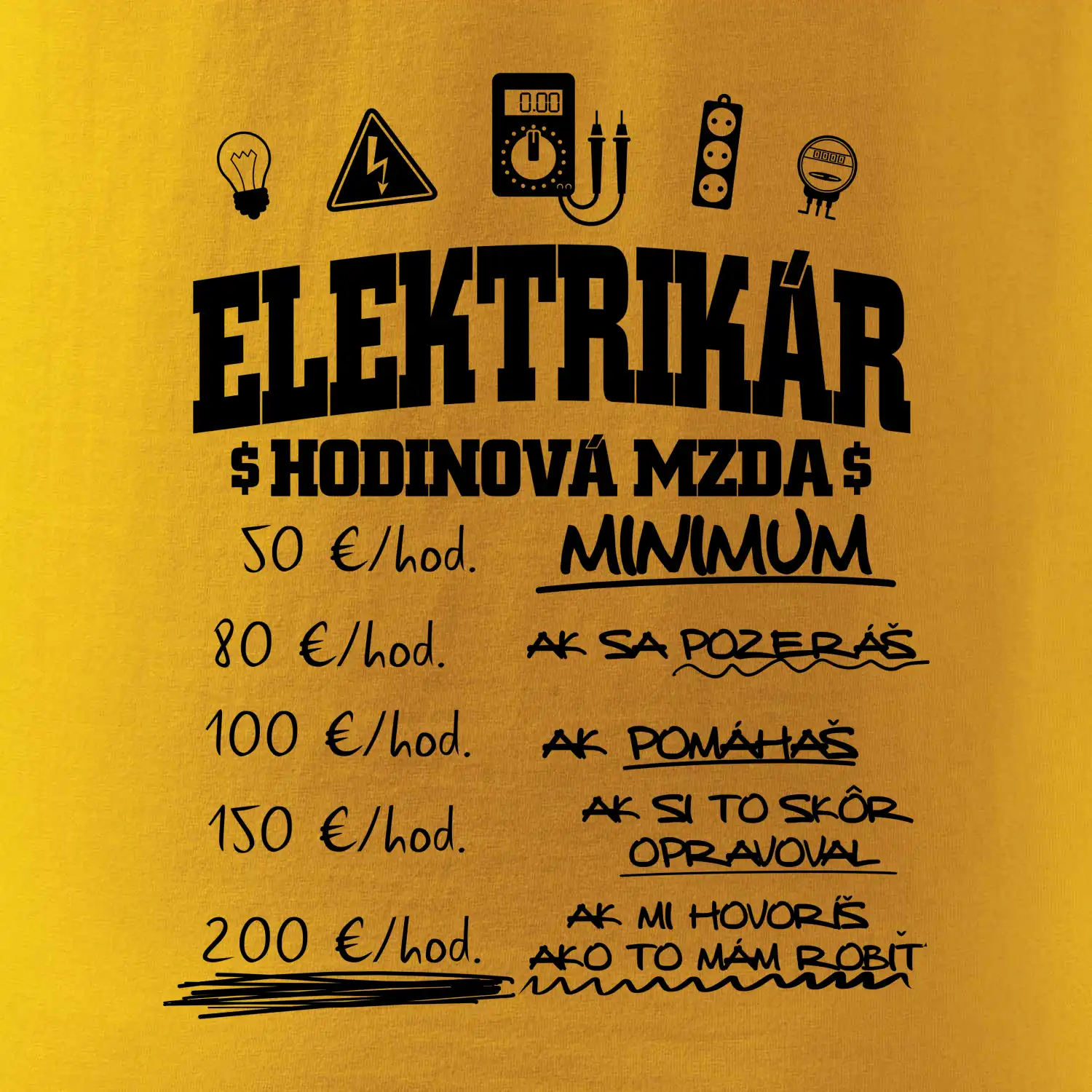 Hodinová mzda elektrikár SK