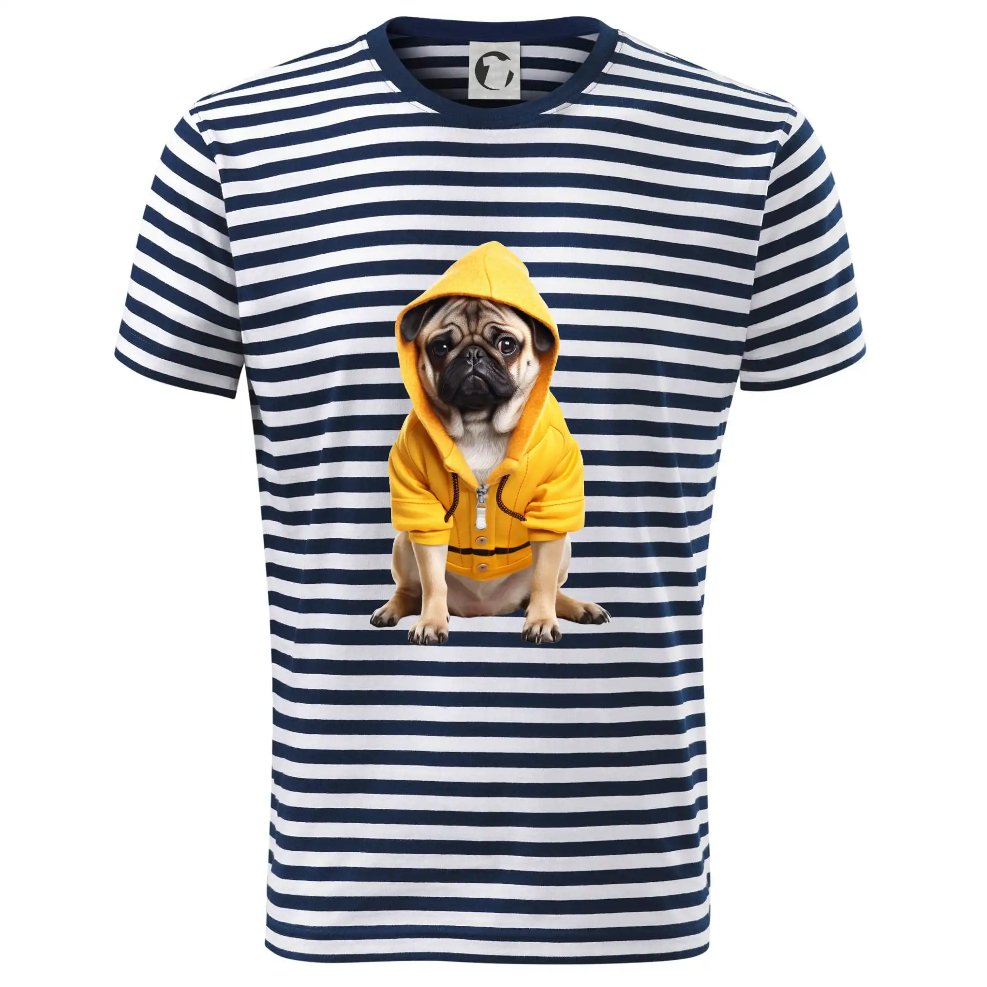 Mops na tričku - Mops v mikine - Tričko na vodu