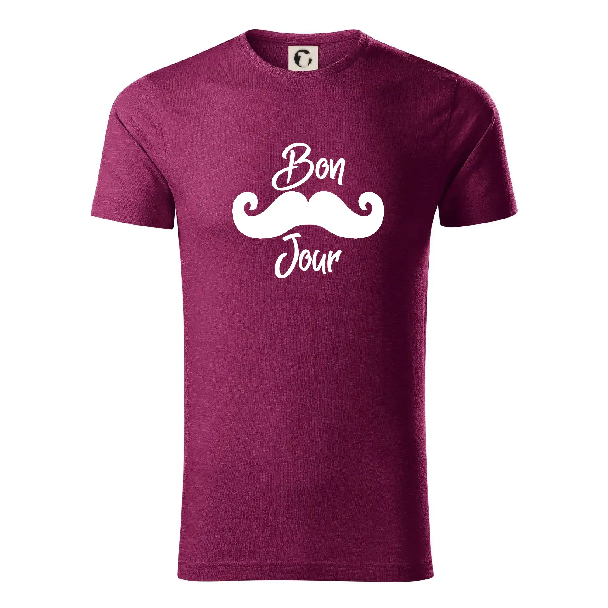 Tričká s fúzikmi - Mustache Bon Jour - Tričko z organickej bavlny