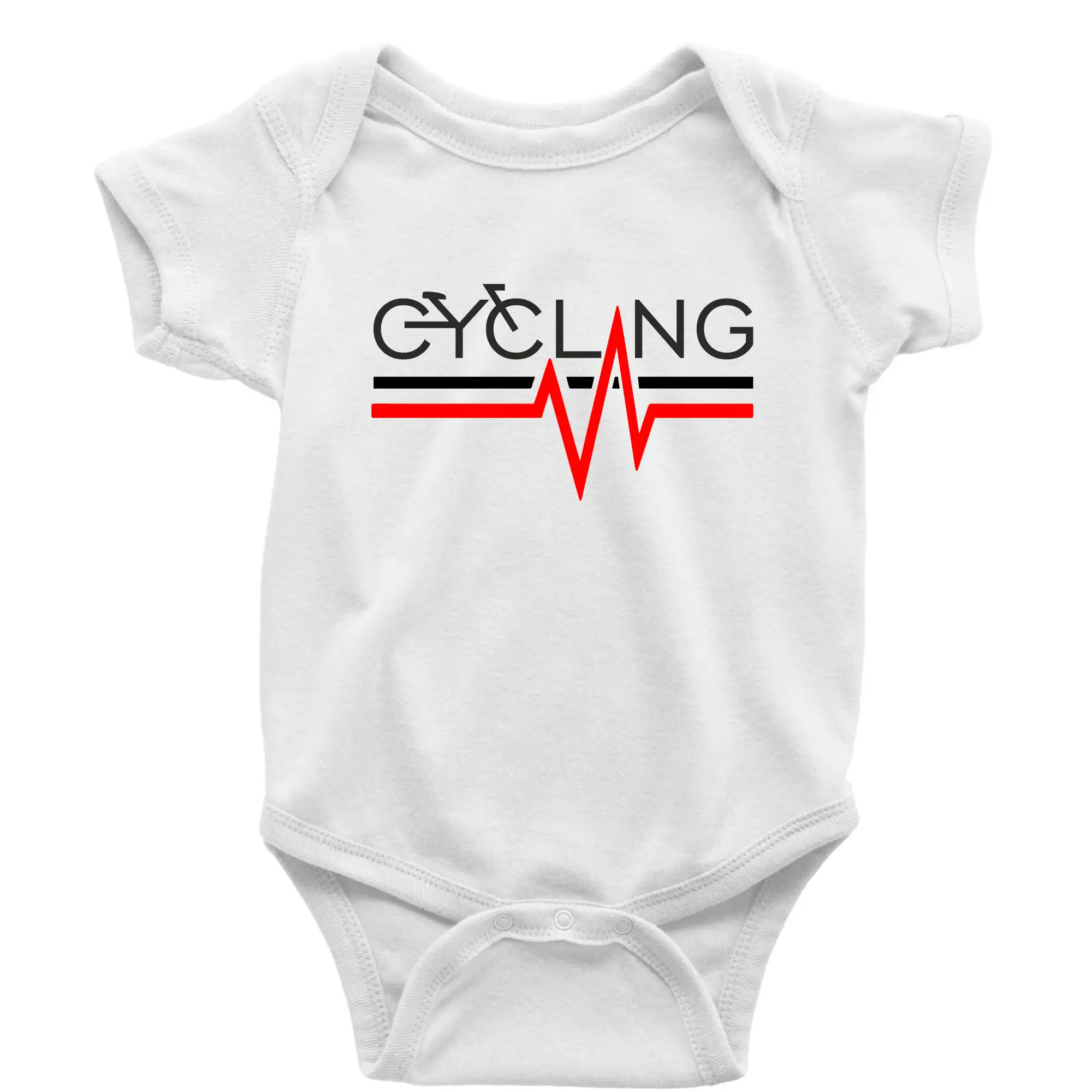 Tričko ako darček pre cyklistu - Cycling ekg - Body dojčenské s krátkym rukávom