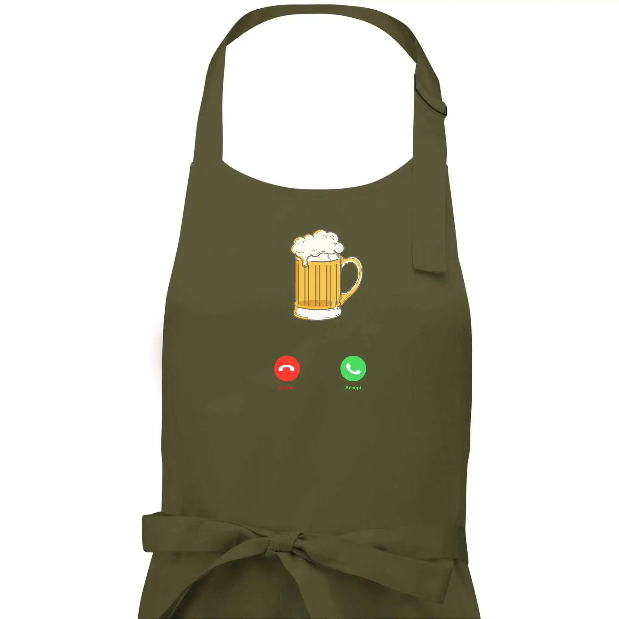 Vtipná tričká pre pivárov - Volá pivo  (Pecka design) - Dámska zástera na varenie