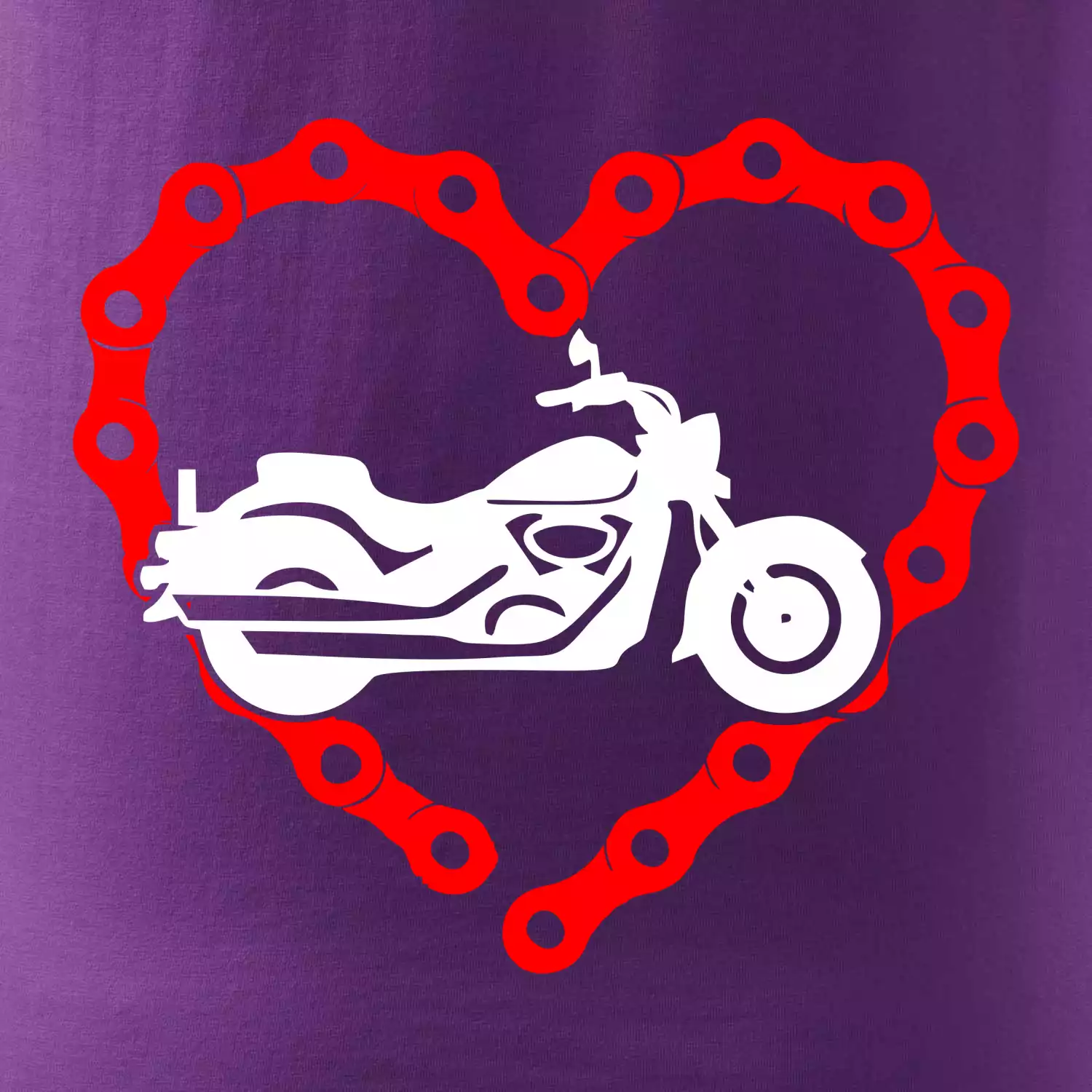 Moto srdce řetěz - chopper