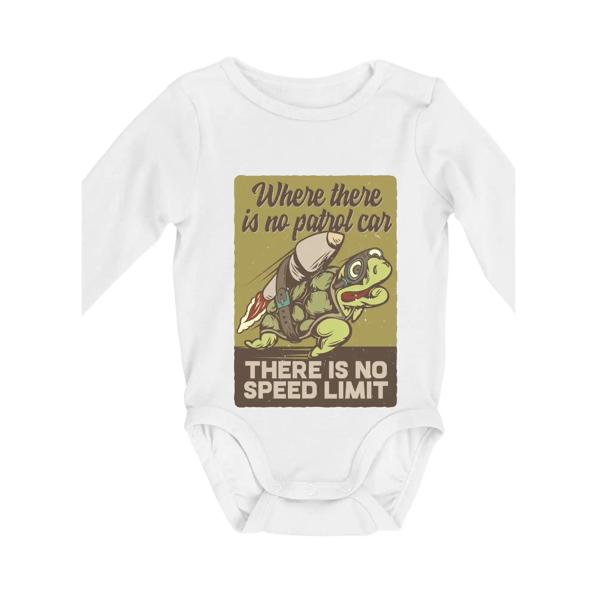 Vesmirne tričká - Korytnačka na cestách - Body dojčenské s dlhým rukávom